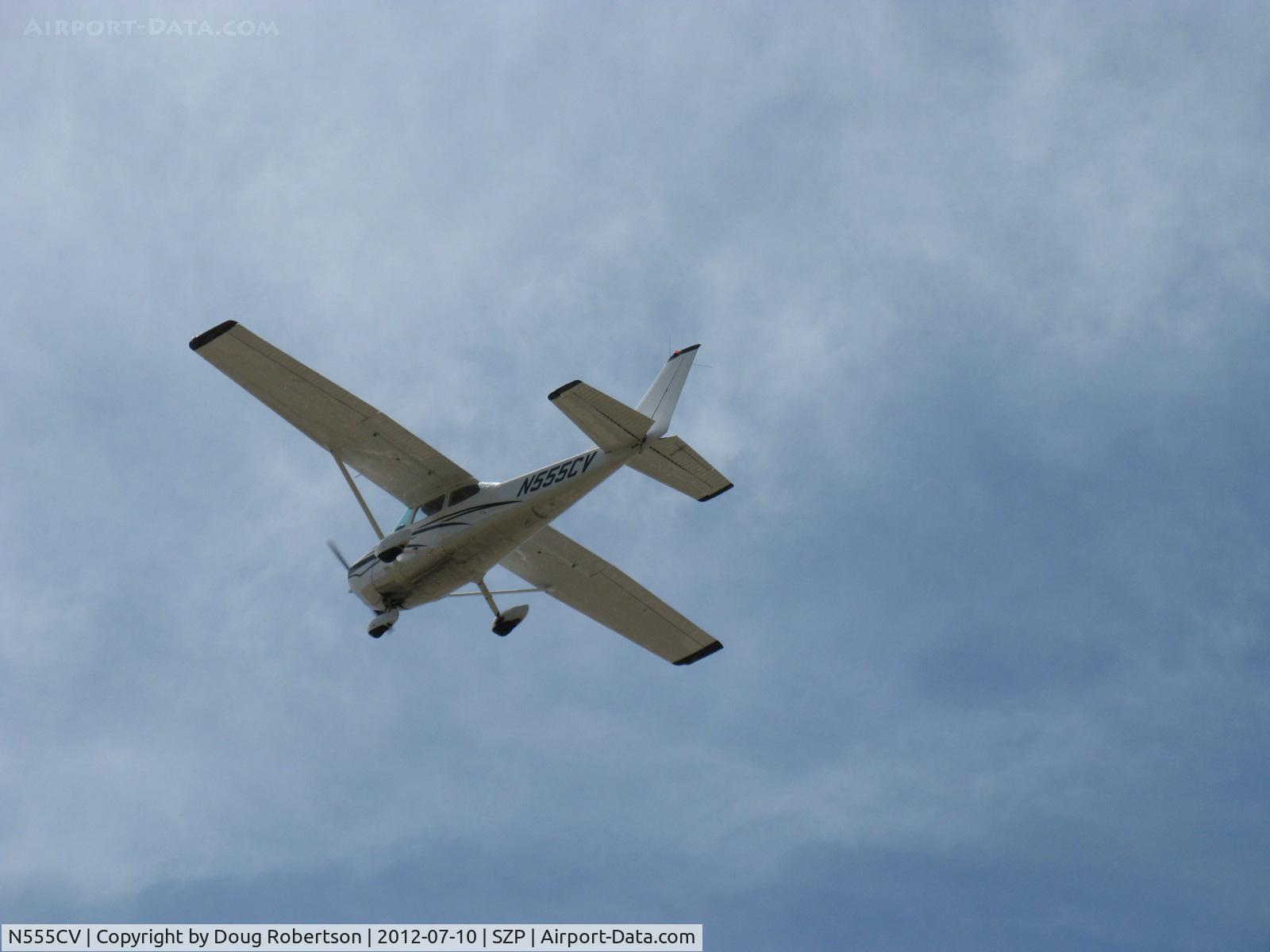 N555CV, 1976 Cessna 172M C/N 17267112, 1976 Cessna 172M SKYHAWK, Lycoming O&VO-360 180 Hp upgrade by STC, another takeoff climb Rwy 22
