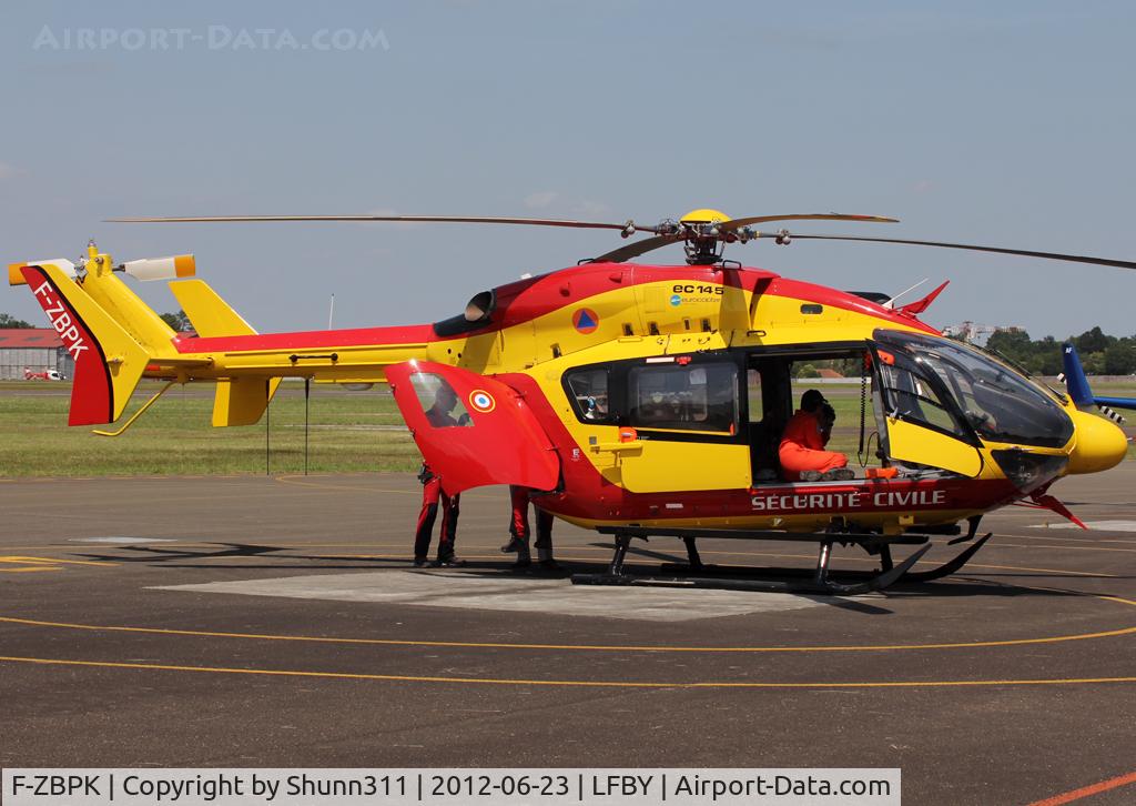 F-ZBPK, Eurocopter-Kawasaki EC-145 (BK-117C-2) C/N 9020, Used as a demo helicopter during LFBY Open Day 2012