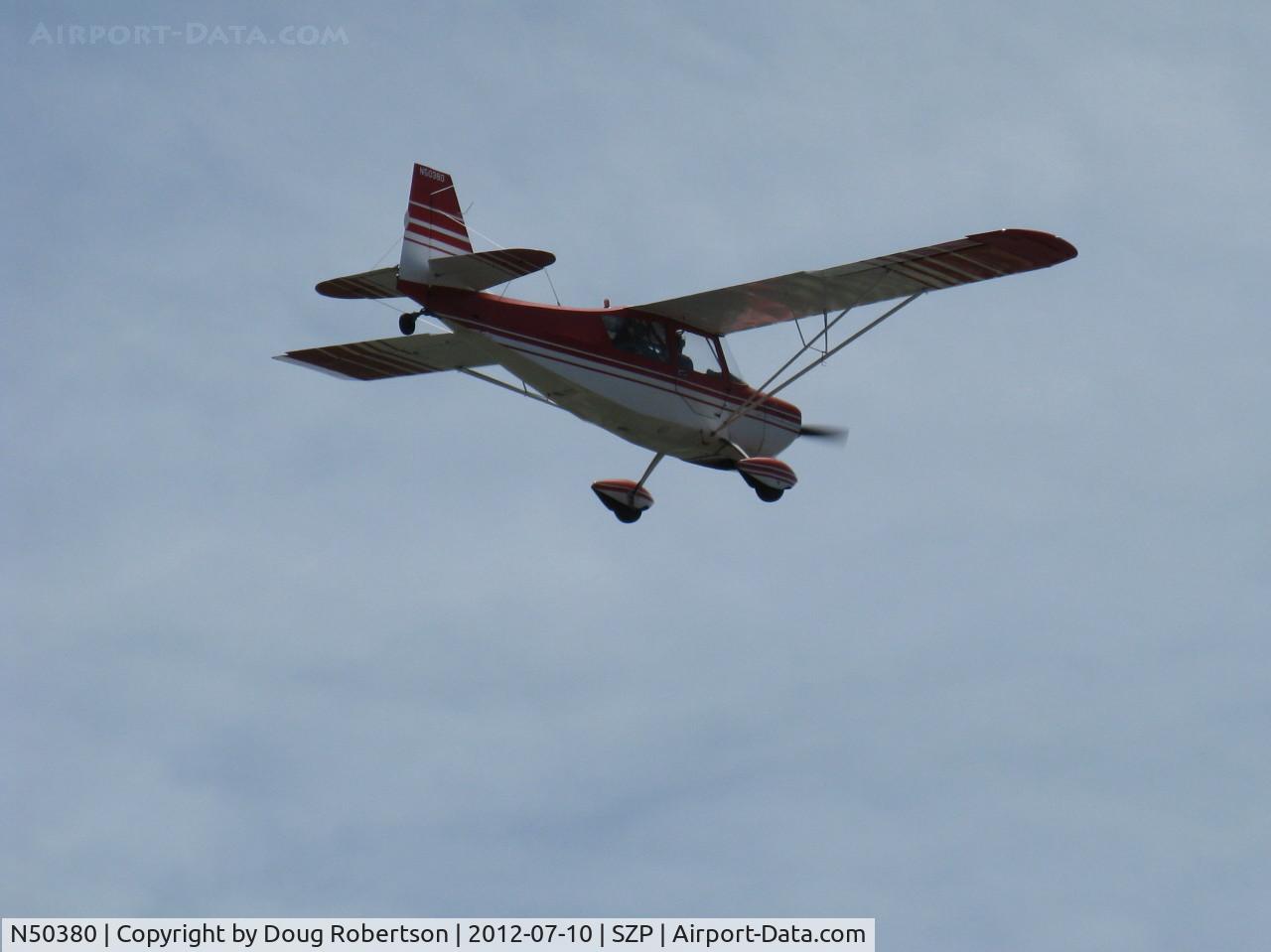 N50380, 1979 Bellanca 7ECA Citabria Citabria C/N 1291-79, 1979 Bellanca 7ECA CITABRIA, Lycoming O-235 115 Hp, takeoff climb Rwy 22