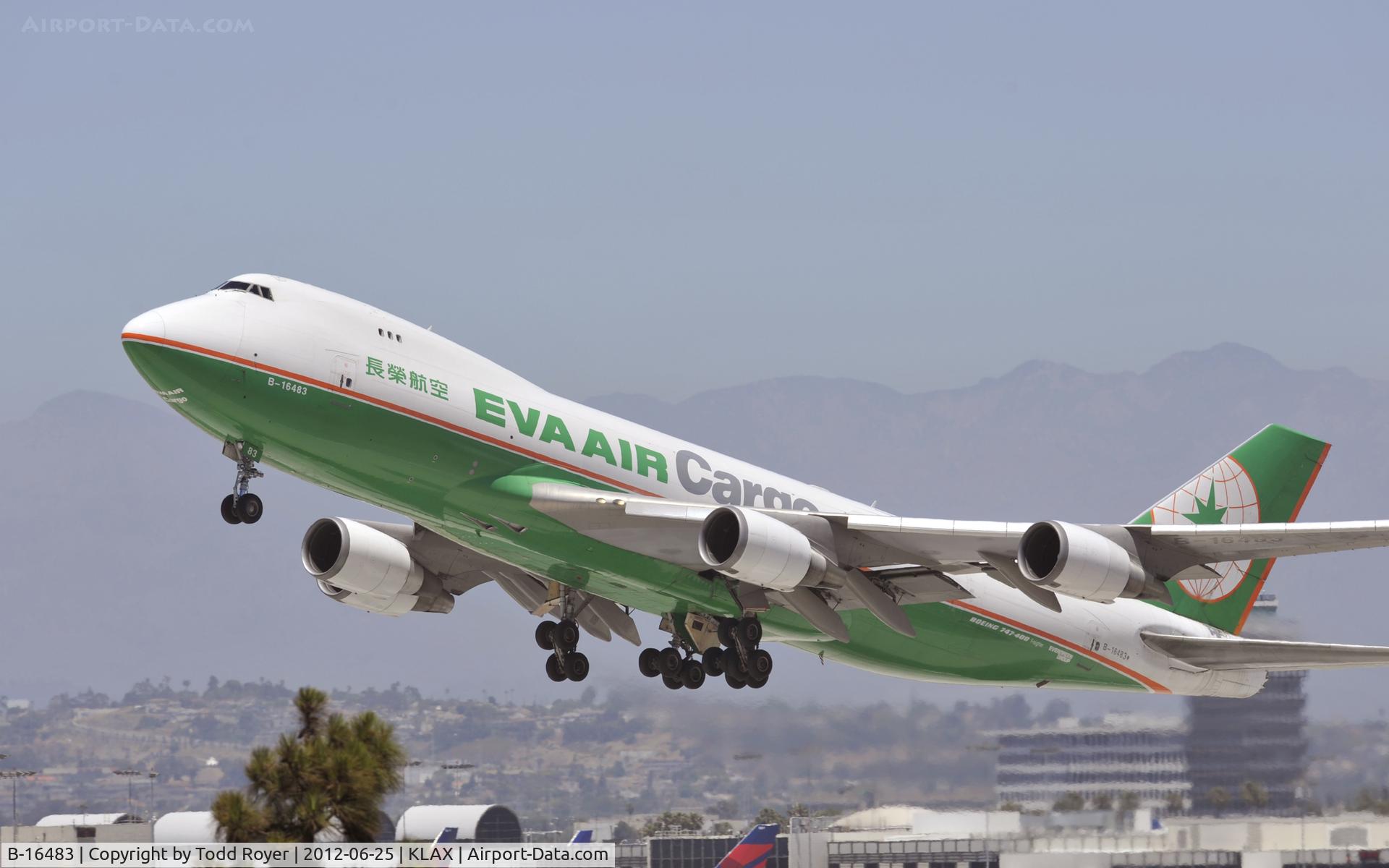 B-16483, 2002 Boeing 747-45EF (SCD) C/N 30609, Departing LAX on 25R