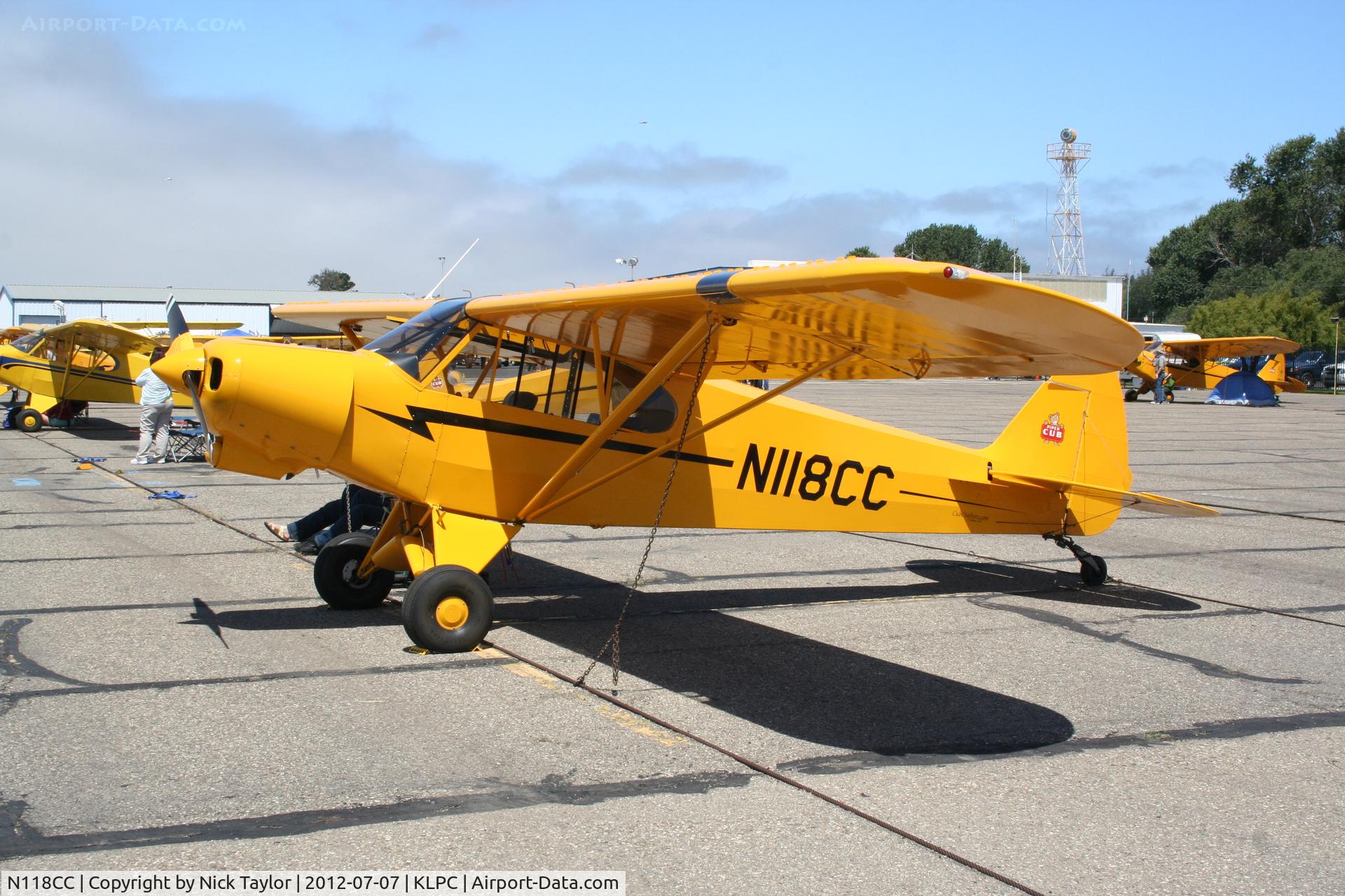 N118CC, 2002 Piper/CubCrafters PA-18-150 C/N 9950CC, Lompoc Piper Cub fly in 2012