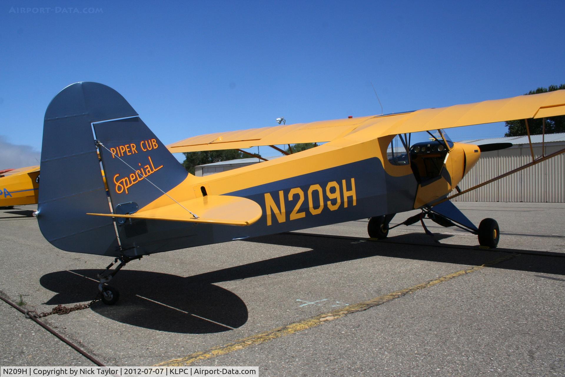 N209H, 1948 Piper PA-11 Cub Special C/N 11-500, Lompoc Piper Cub fly in 2012