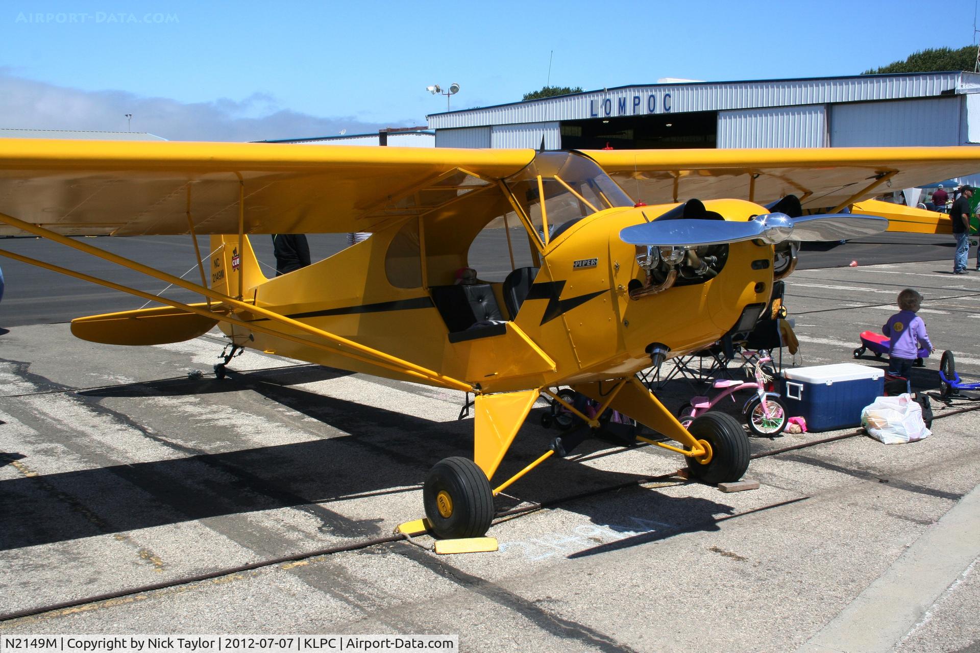 N2149M, 1946 Piper J3C-65 Cub Cub C/N 20936, Lompoc Piper Cub fly in 2012