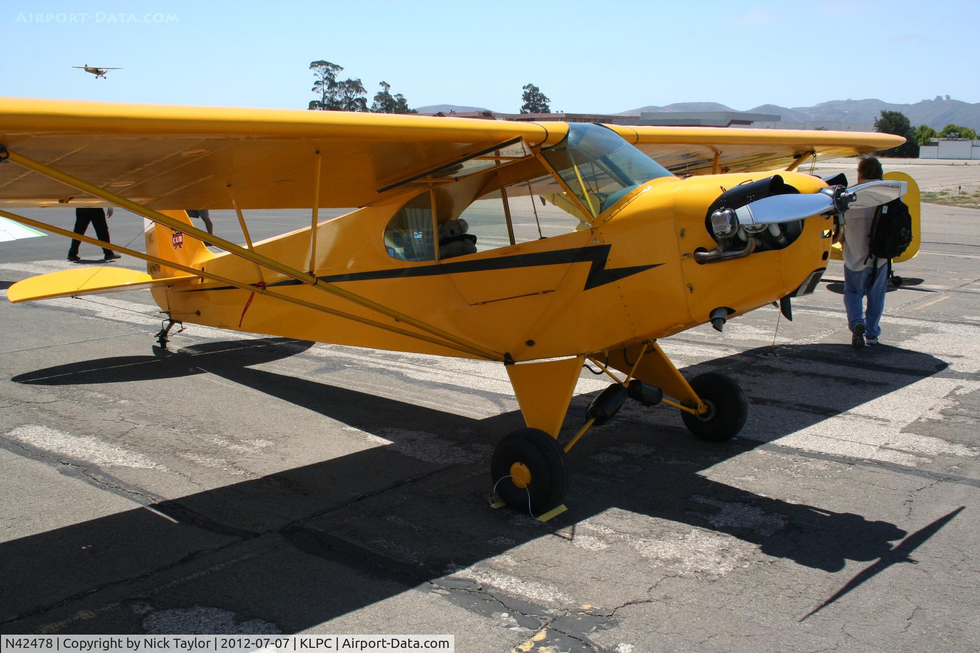 N42478, 1945 Piper J3C-65 Cub C/N 14747, The star of 16R at the Lompoc Piper Cub fly in 2012