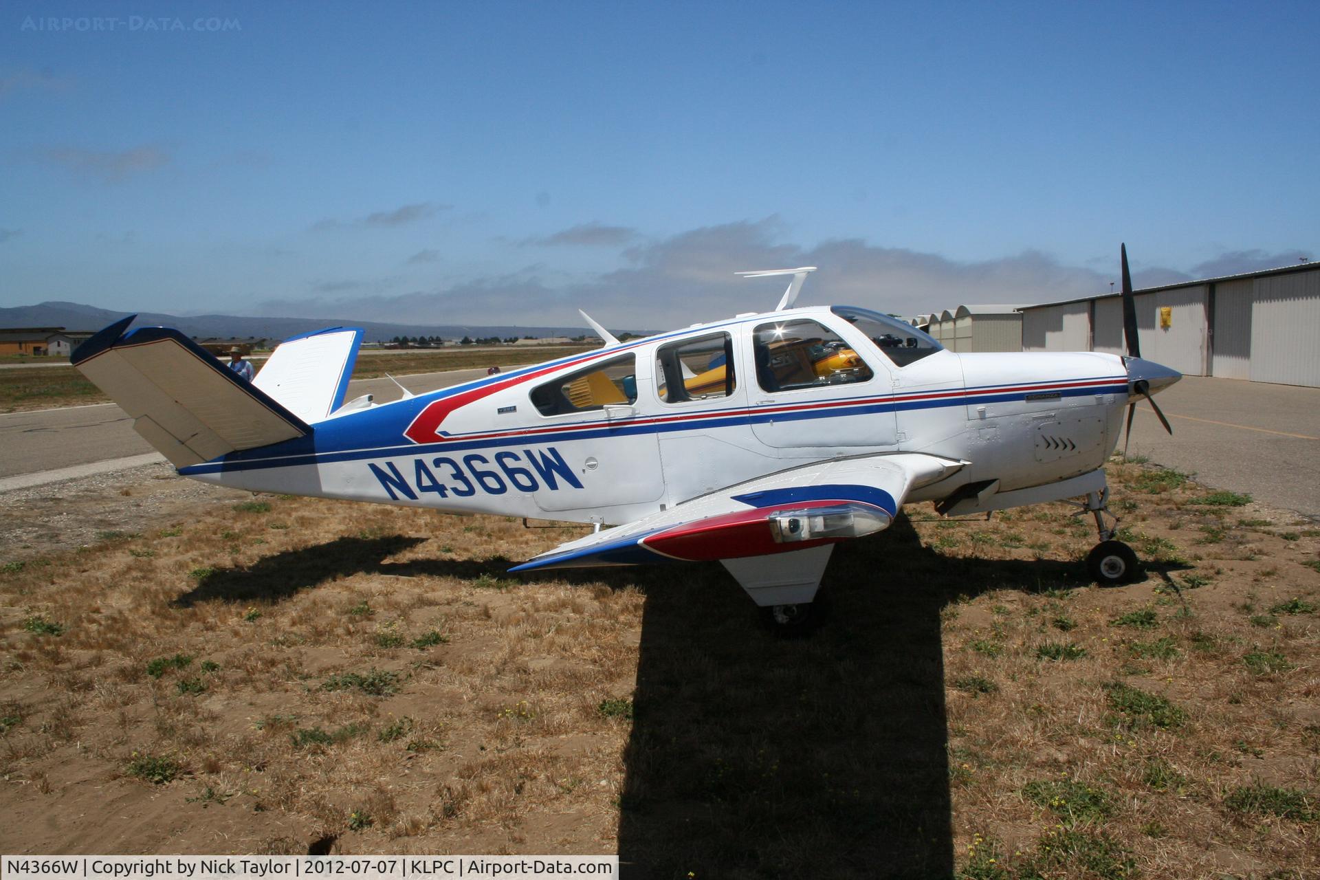 N4366W, 1974 Beech V35B Bonanza C/N D-9620, Lompoc Piper Cub fly in 2012
