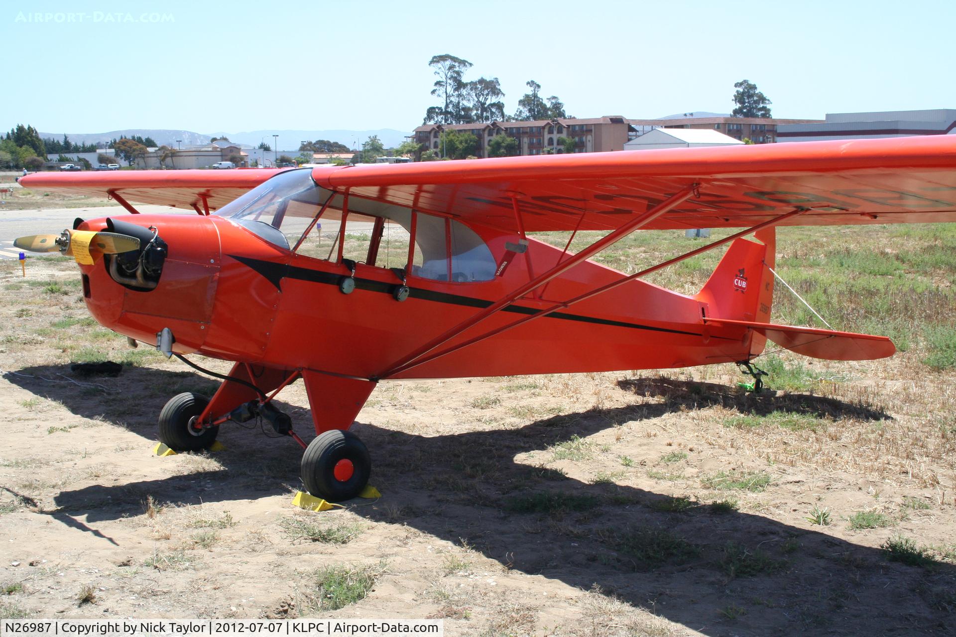 N26987, 1940 Piper J5A Cub Cruiser C/N 5-15, Lompoc Piper Cub fly in 2012