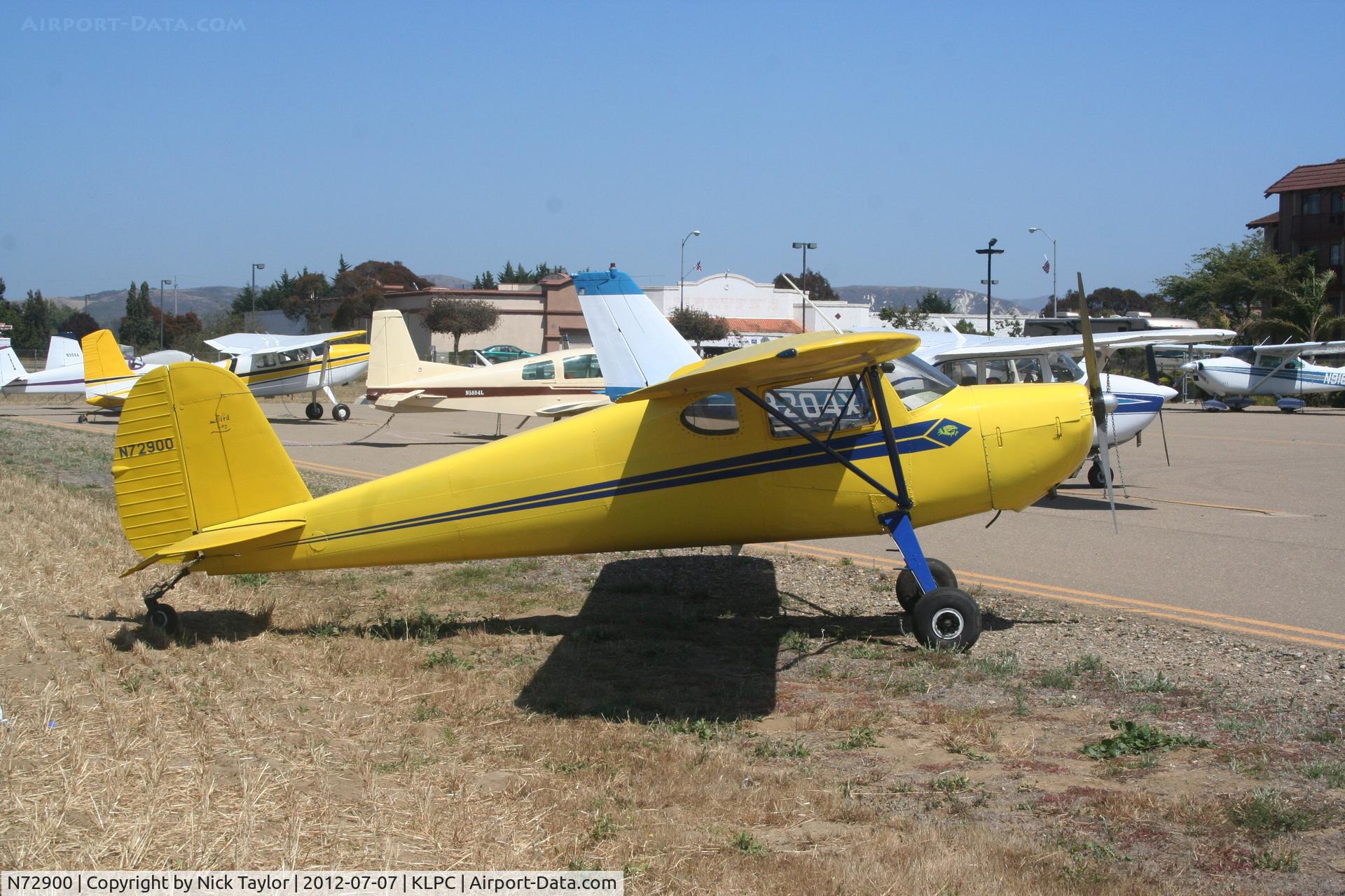 N72900, 1946 Cessna 120 C/N 10094, Lompoc Piper Cub fly in 2012