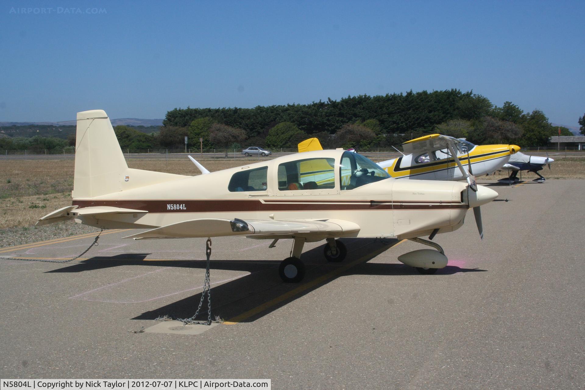 N5804L, 1971 American AA-5 C/N AA5-0004, Parked on the south side