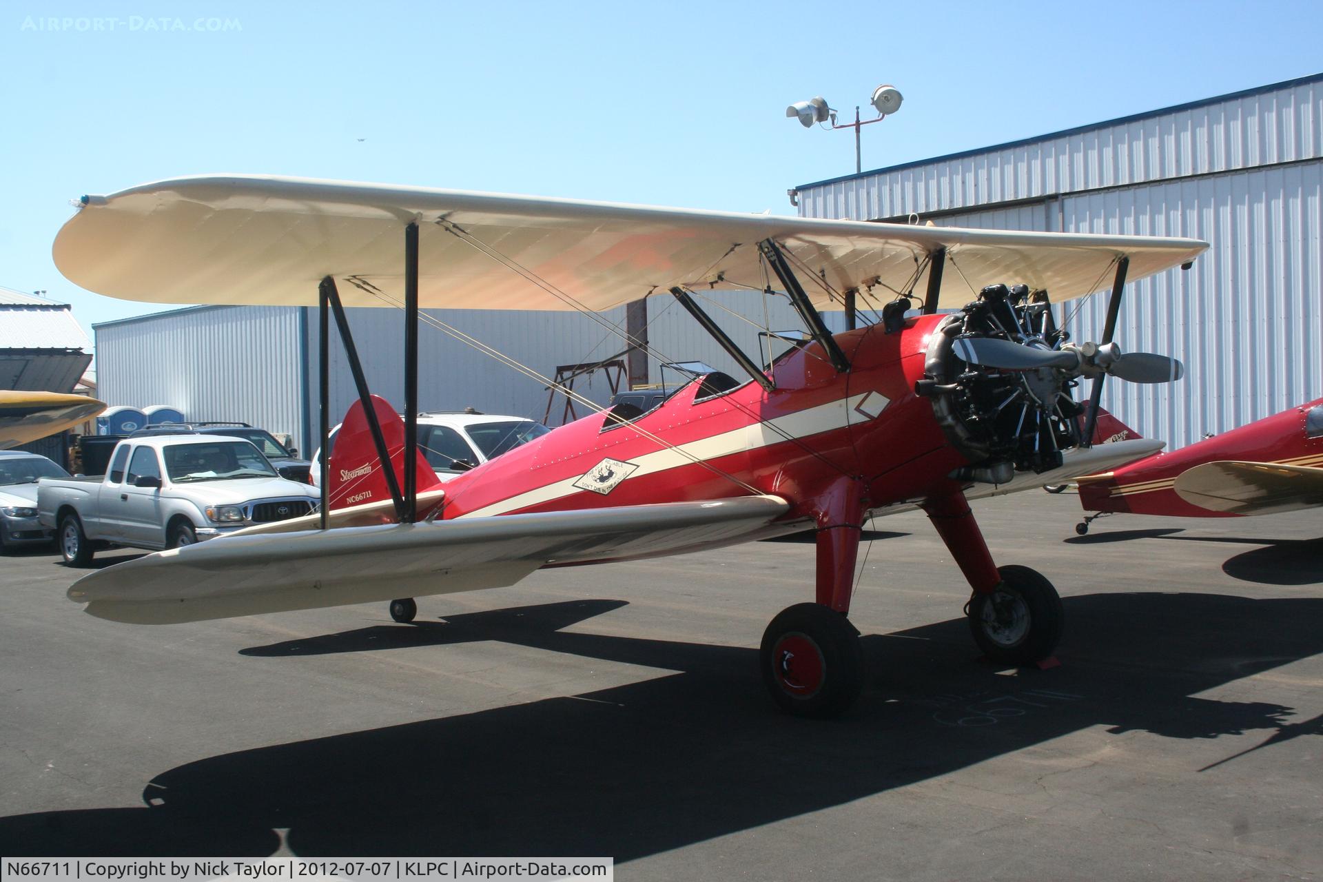 N66711, 1941 Boeing IB75A C/N 75-1675, Lompoc Piper Cub fly in 2012