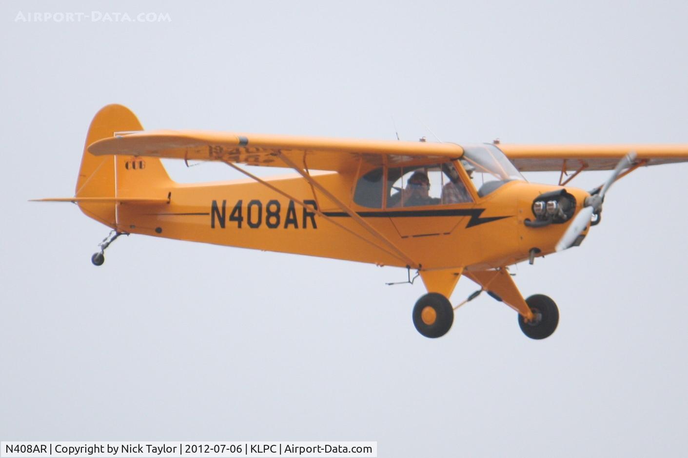 N408AR, American Legend AL3 C/N AL-1144, Lompoc Piper Cub fly in 2012
