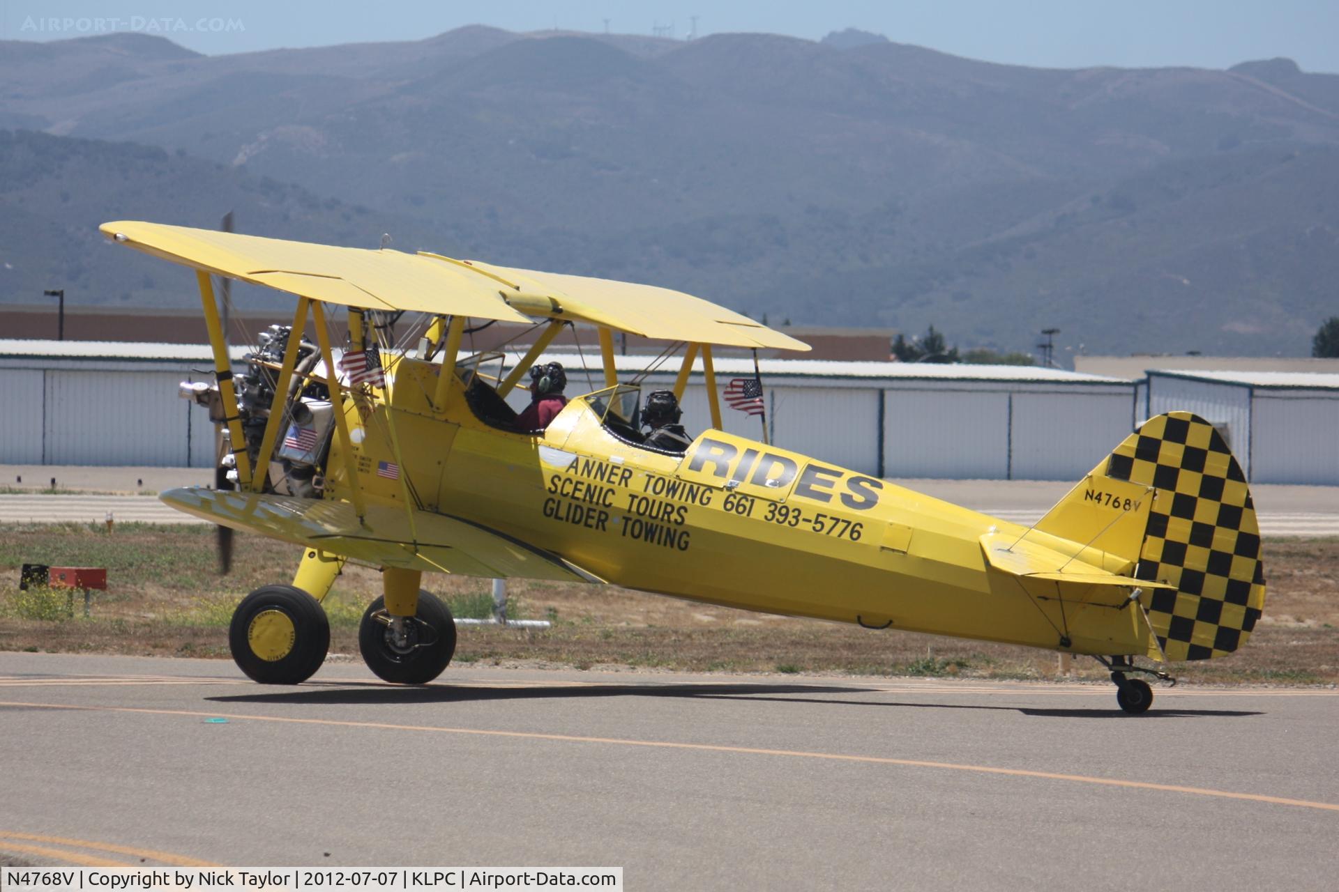 N4768V, Boeing E75 C/N 75-5737, Lompoc Piper Cub fly in 2012