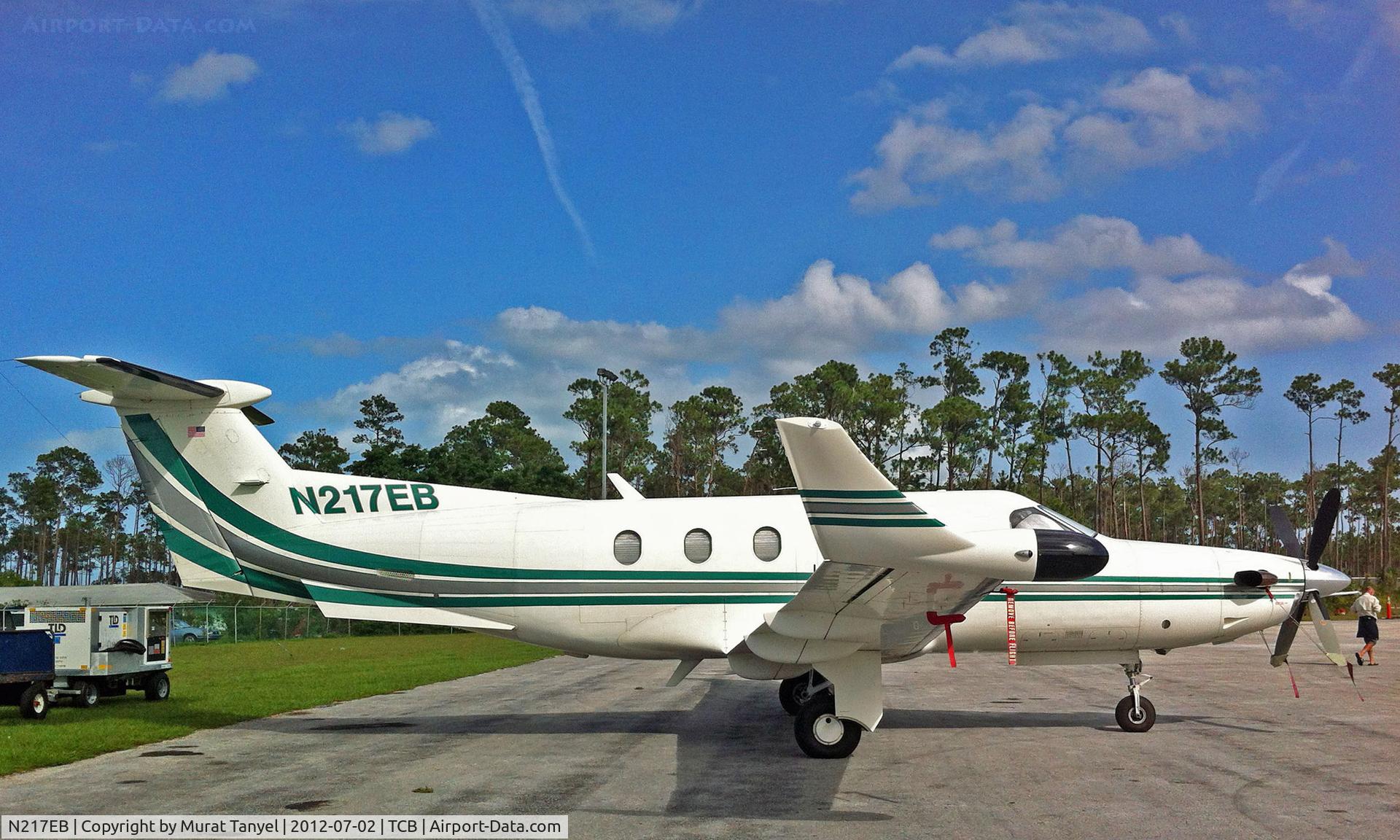 N217EB, 1996 Pilatus PC-12 C/N 154, Parked at Treasure Cay Intl