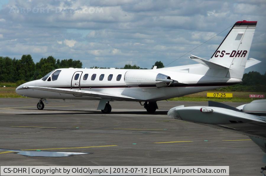 CS-DHR, 2005 Cessna 550 Citation Bravo C/N 550-1114, Parked during Farnborough 2012