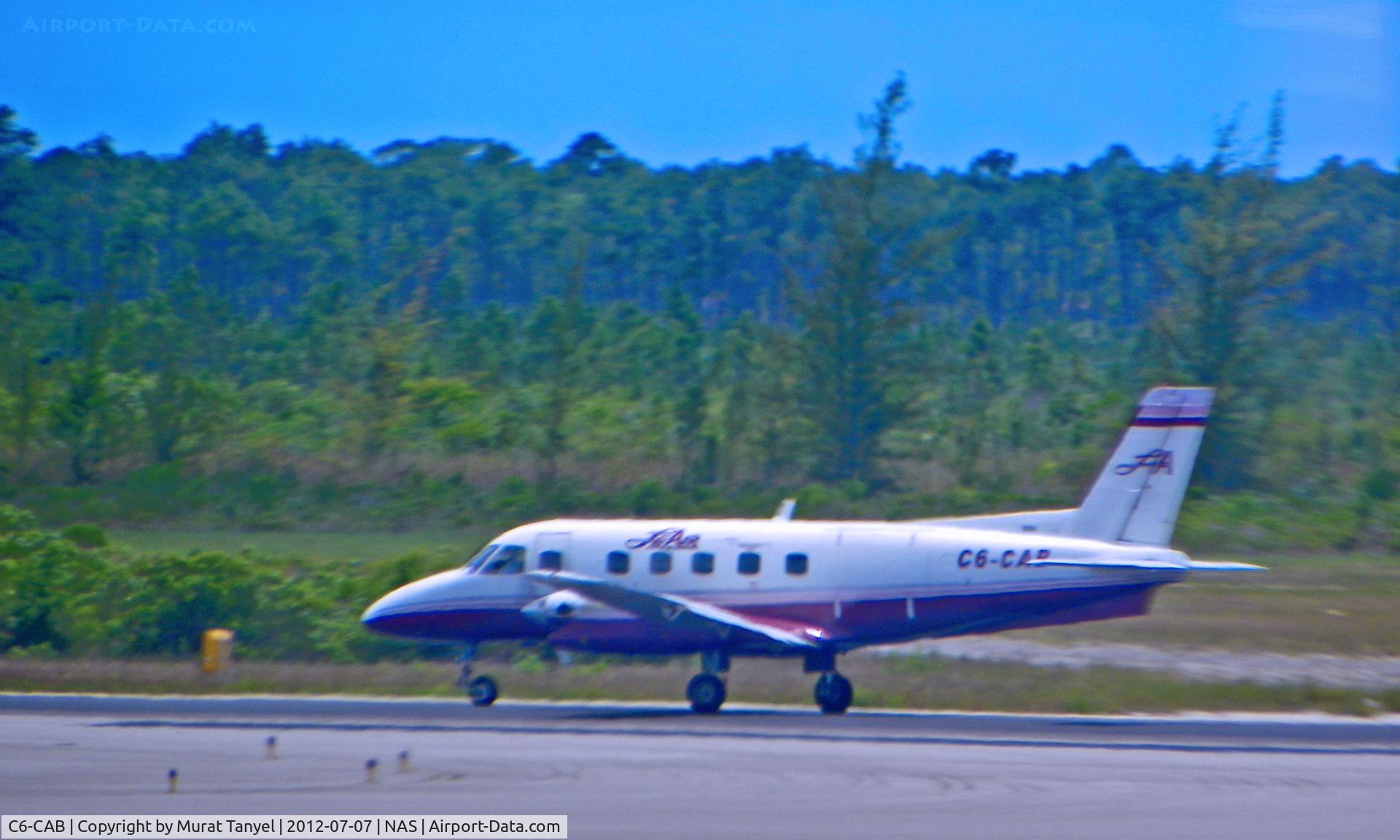 C6-CAB, 1978 Embraer EMB-110P1 Bandeirante C/N 110198, Right after touch-down at NAS