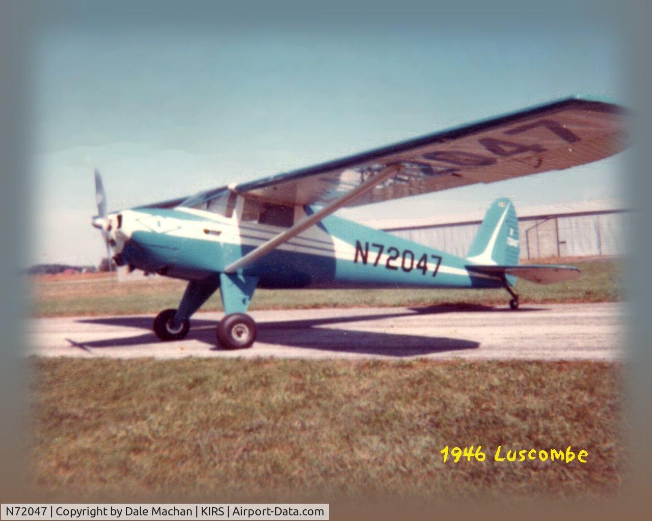 N72047, 1946 Luscombe 8A C/N 3474, My fathers airplane during the early 1960's.  Great
memories.