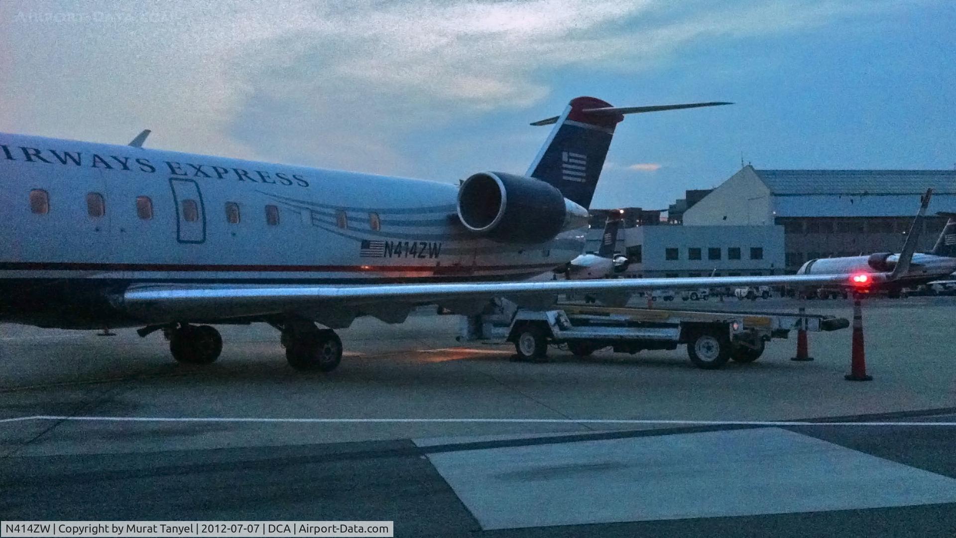 N414ZW, 2001 Bombardier CRJ-200LR (CL-600-2B19) C/N 7586, Our last flight for the day awaits us.