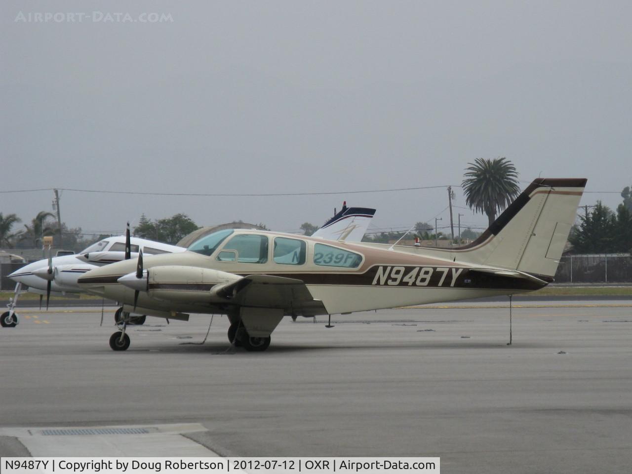 N9487Y, 1961 Beech 95-55 C/N TC-50, 1961 Beech 95-55 BARON, two Continental IO-470-L 260 Hp each, 1st year of Baron production, 1,200 mile range w/45 minute reserve, max speed 236 mph.