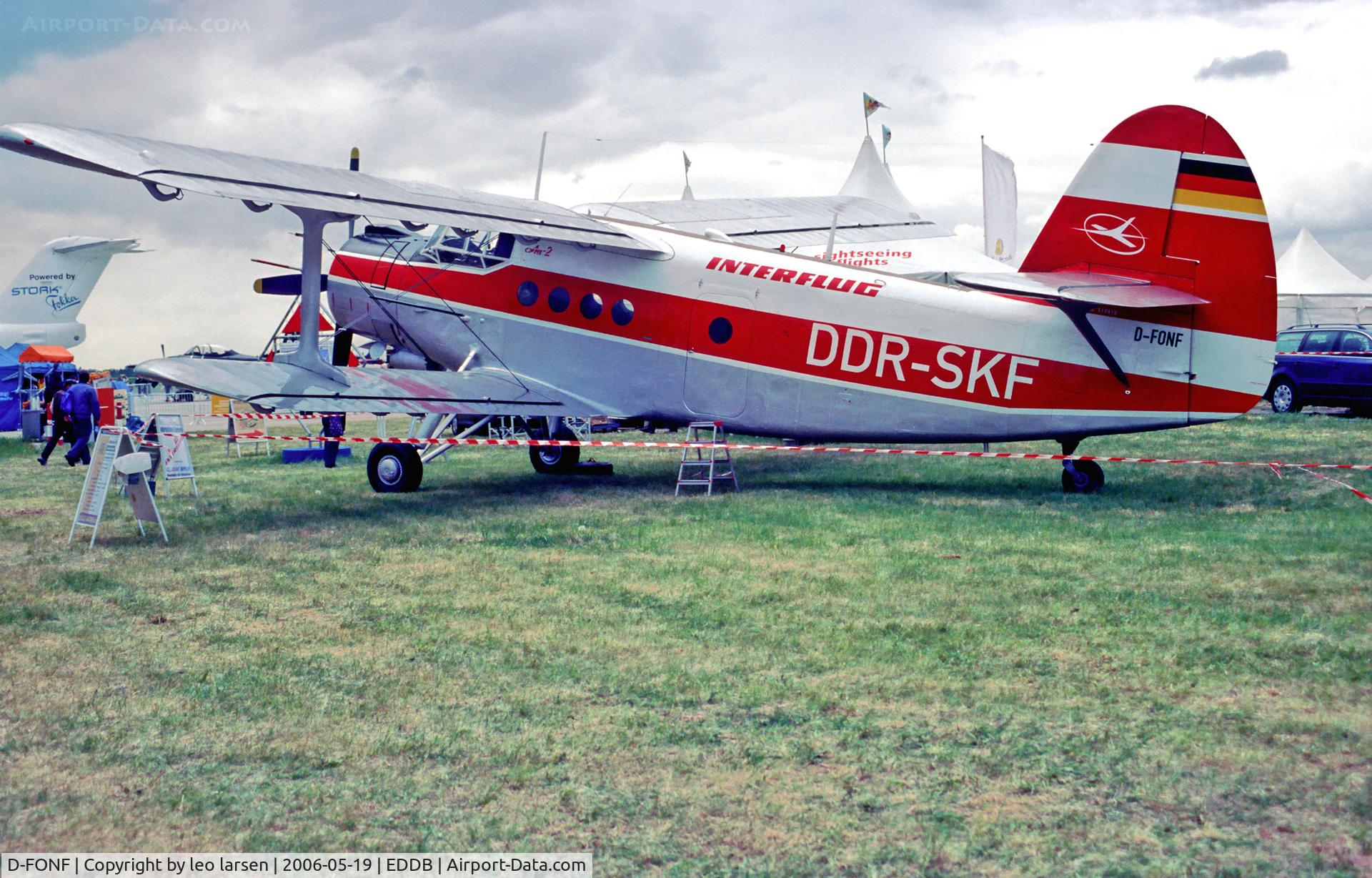 D-FONF, 1962 Antonov An-2TP C/N 117447319, ILA SXF Berlin Schönefeld 19.5.06
