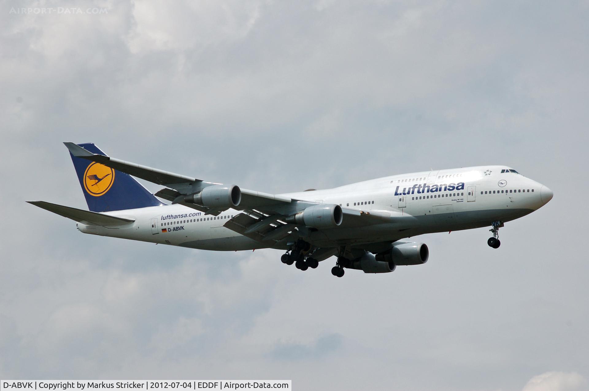 D-ABVK, 1991 Boeing 747-430 C/N 25046, Boeing 747-400