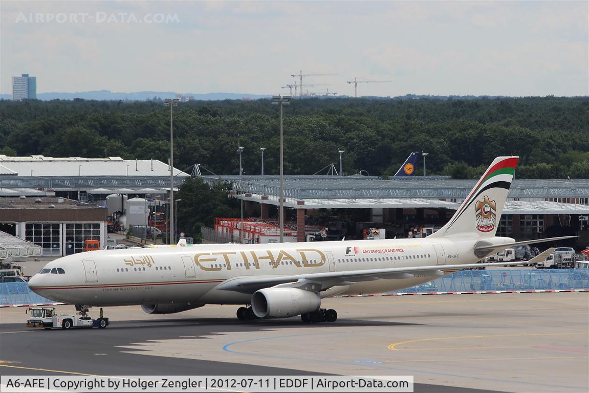 A6-AFE, 2011 Airbus A330-343X C/N 1226, Push back ceremony is going on....