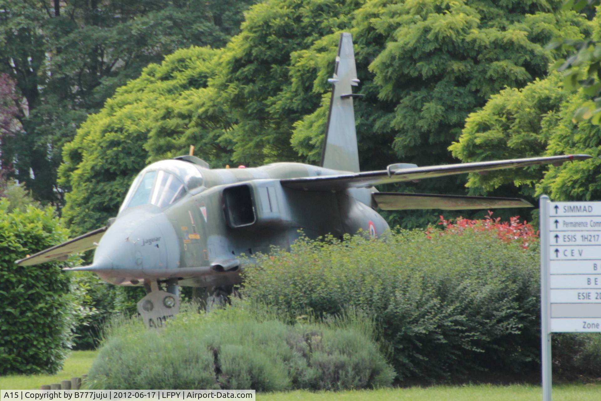A15, Sepecat Jaguar A C/N A15, preserved at CEV gate