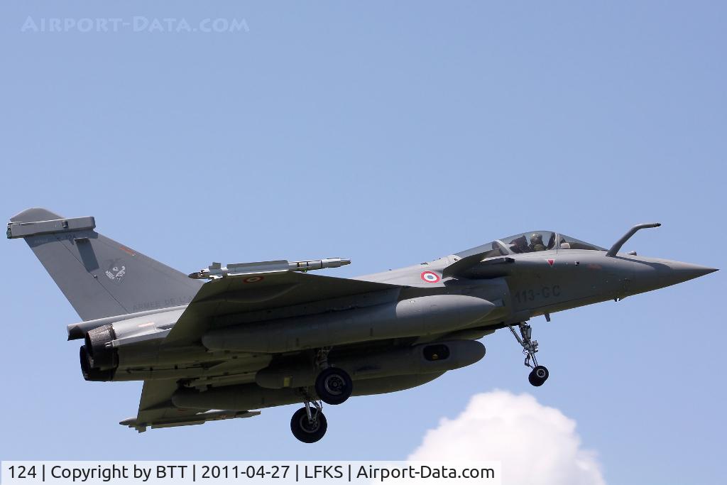 124, Dassault Rafale C C/N 124, Landing in 36