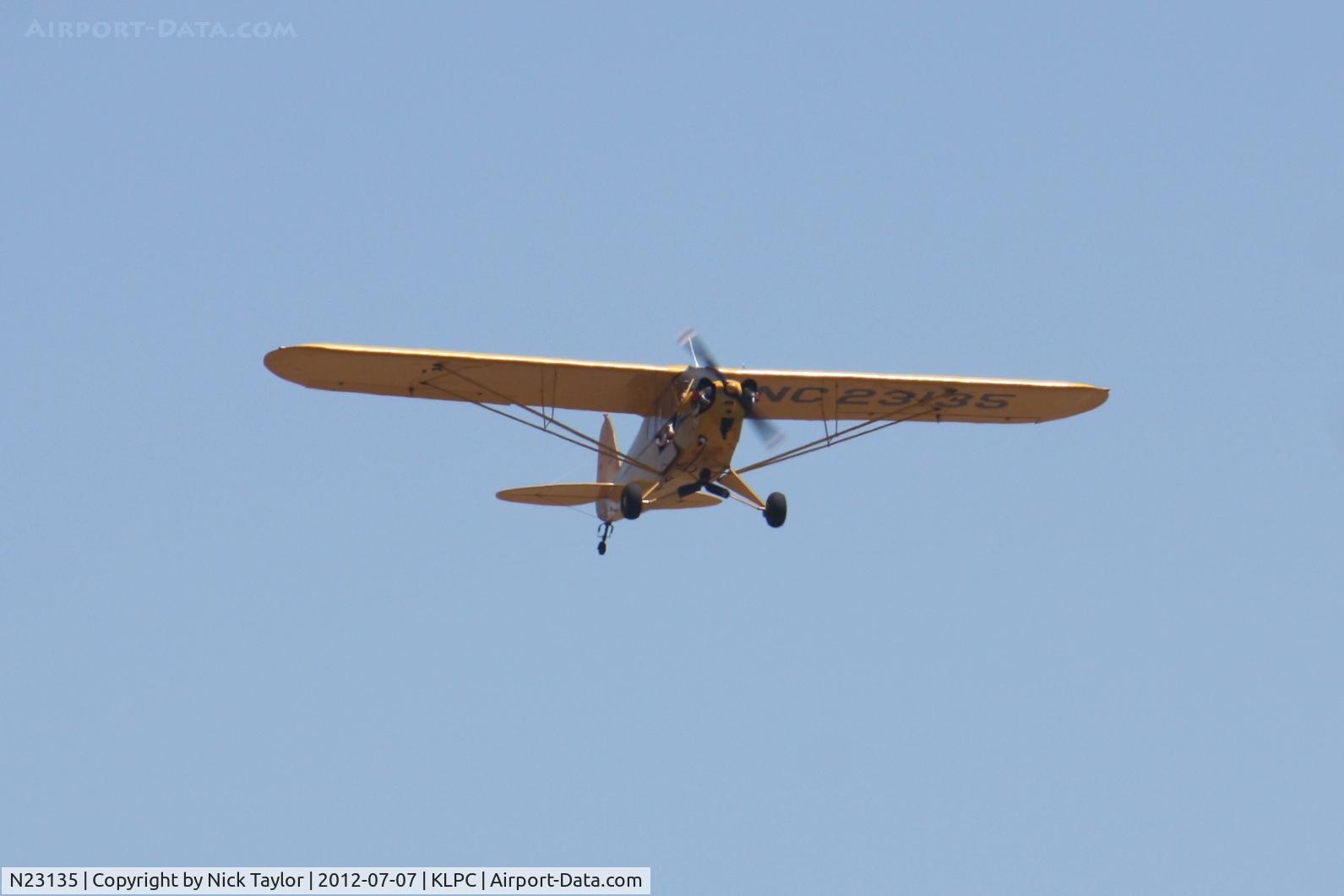 N23135, 1939 Piper J-3 Cub C/N 2918, Lompoc Piper Cub fly in 2012