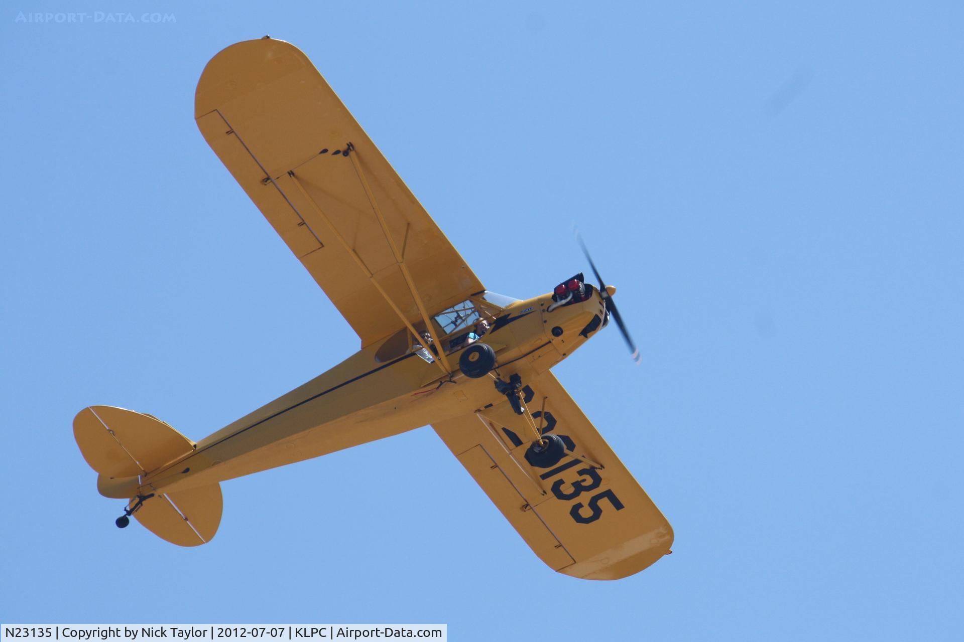 N23135, 1939 Piper J-3 Cub C/N 2918, Lompoc Piper Cub fly in 2012