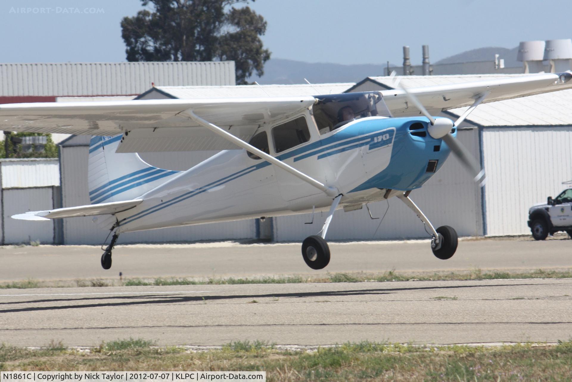 N1861C, 1953 Cessna 170B C/N 26005, Landing 25