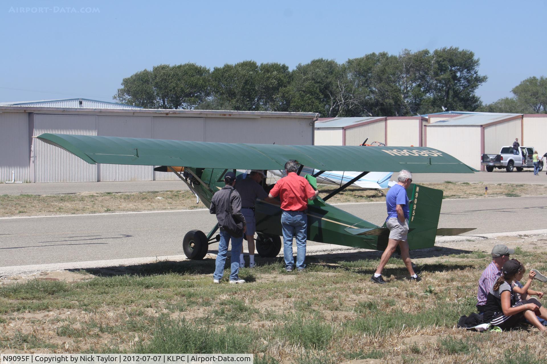 N9095F, Pietenpol Air Camper C/N 12184-1, Lompoc Piper Cub fly in 2012