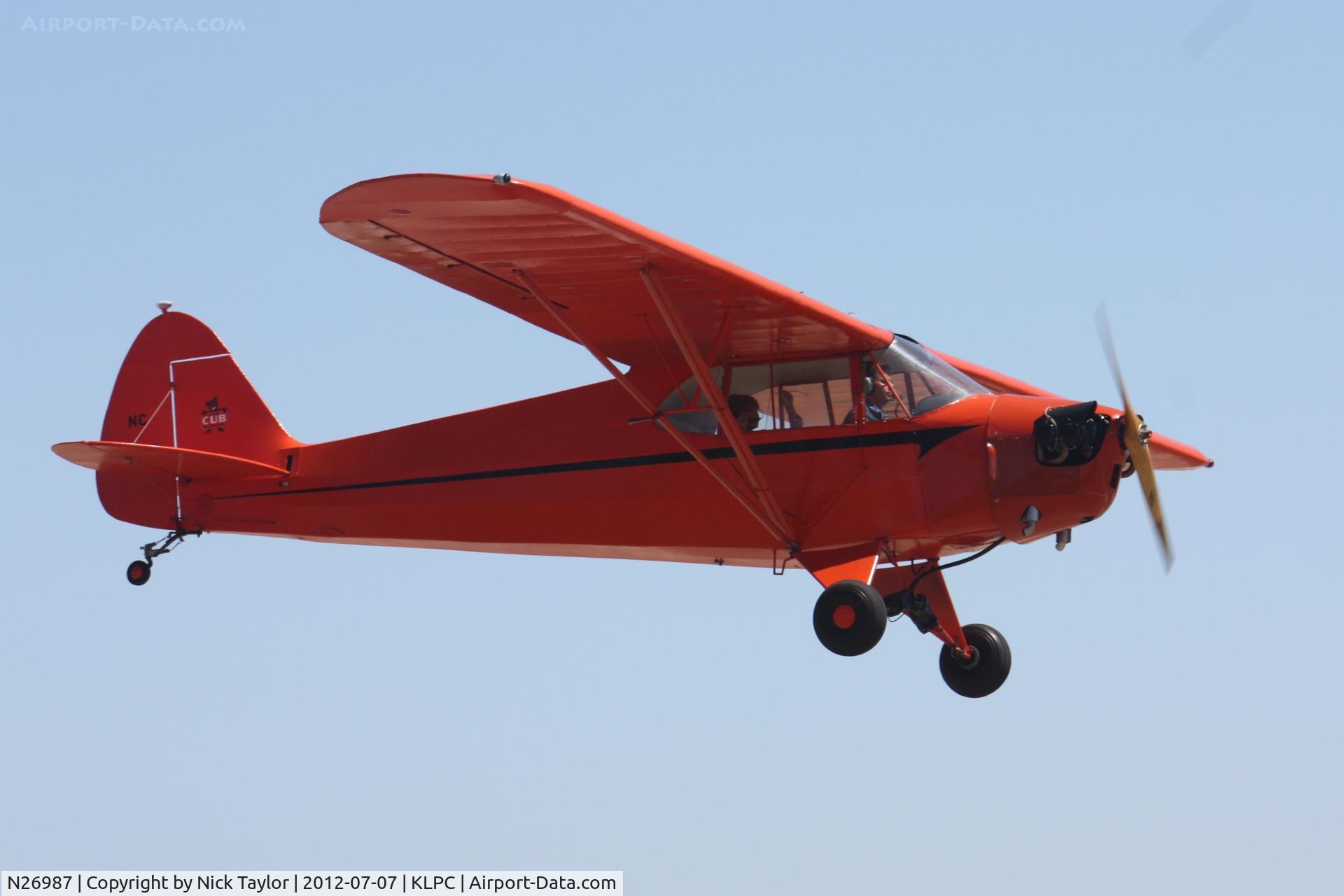 N26987, 1940 Piper J5A Cub Cruiser C/N 5-15, Lompoc Piper Cub fly in 2012