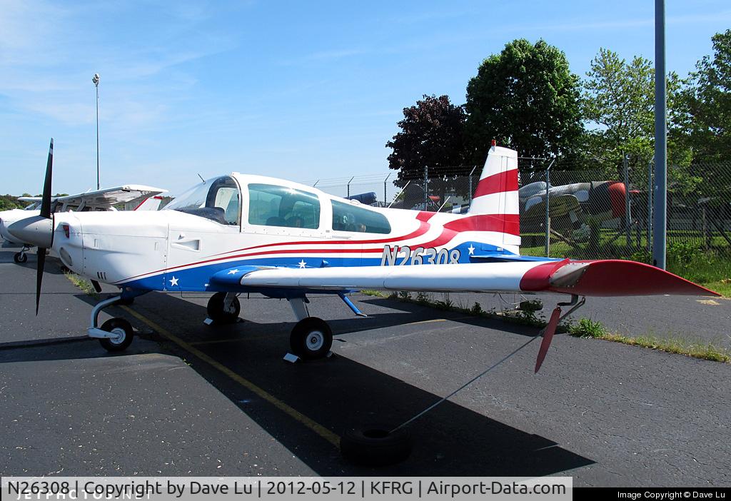 N26308, Grumman American AA-5A Cheetah C/N AA5A0489, Beautiful patriotic color scheme. Many thanks to my friend Hugh, the onwer of this bird.