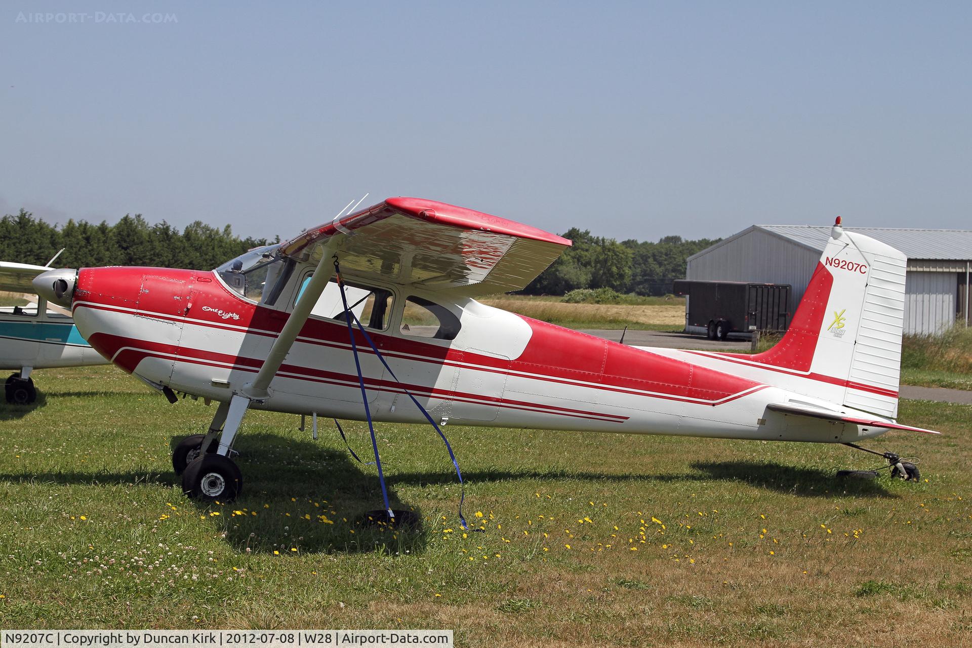 N9207C, 1954 Cessna 180 C/N 31306, Parked on the grass at Sequim