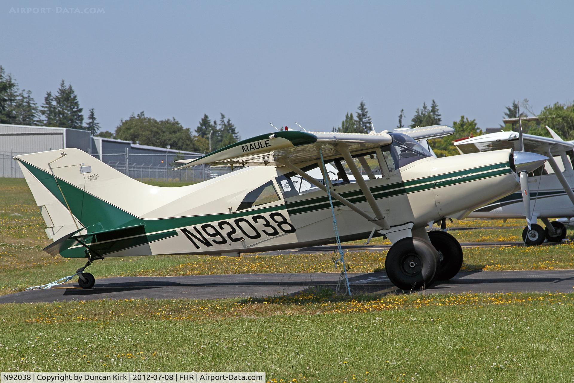 N92038, 1990 Maule M-7-235 Super Rocket C/N 4085C, In the transient parking area at Friday Harbor