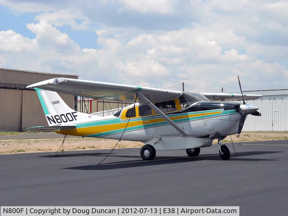N800F, 1963 Cessna 210-5A(205A) C/N 205-0520, Seen at Alpine-Casparis Airport in Alpine, Texas. Note the belly tank.