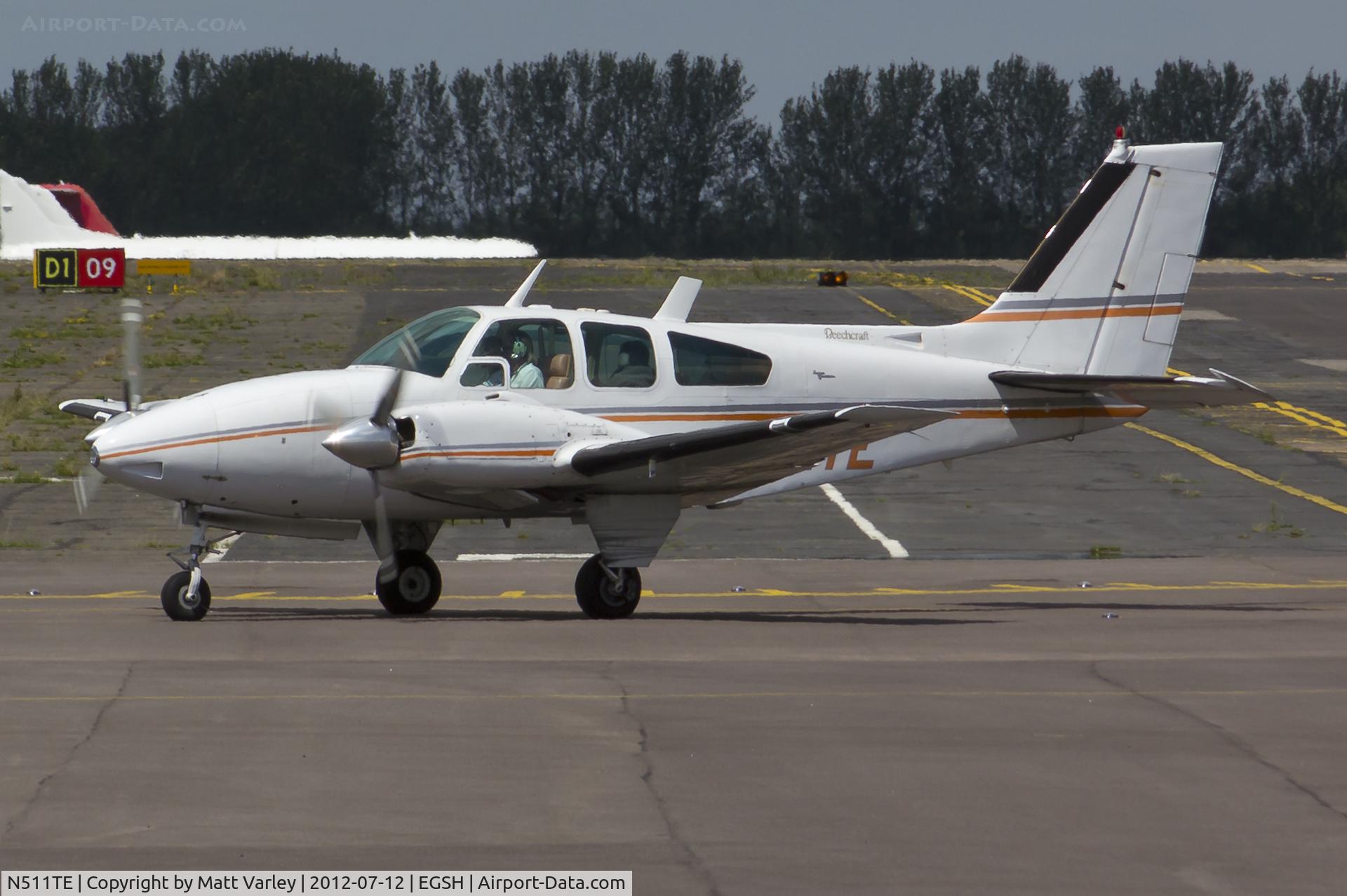 N511TE, Beech D55 Baron C/N TE511, Arriving at SaxonAir.