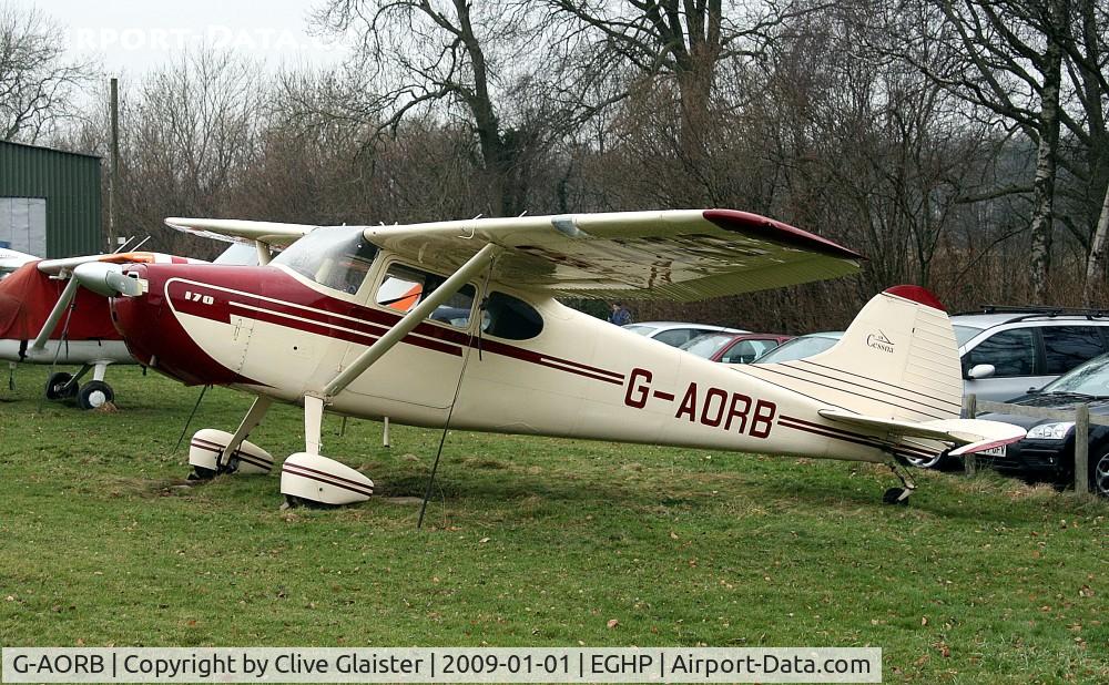 G-AORB, 1952 Cessna 170B C/N 20767, Ex: N2615D > OO-SIZ > G-AORB > D-EORB(2) - Originally owned to and a trustee of, Tiger Zlin Group in February 1984 and currently with and a trustee of, Hawley Farm Group since November 1989. To D-EORB(2) February 2012.                                     