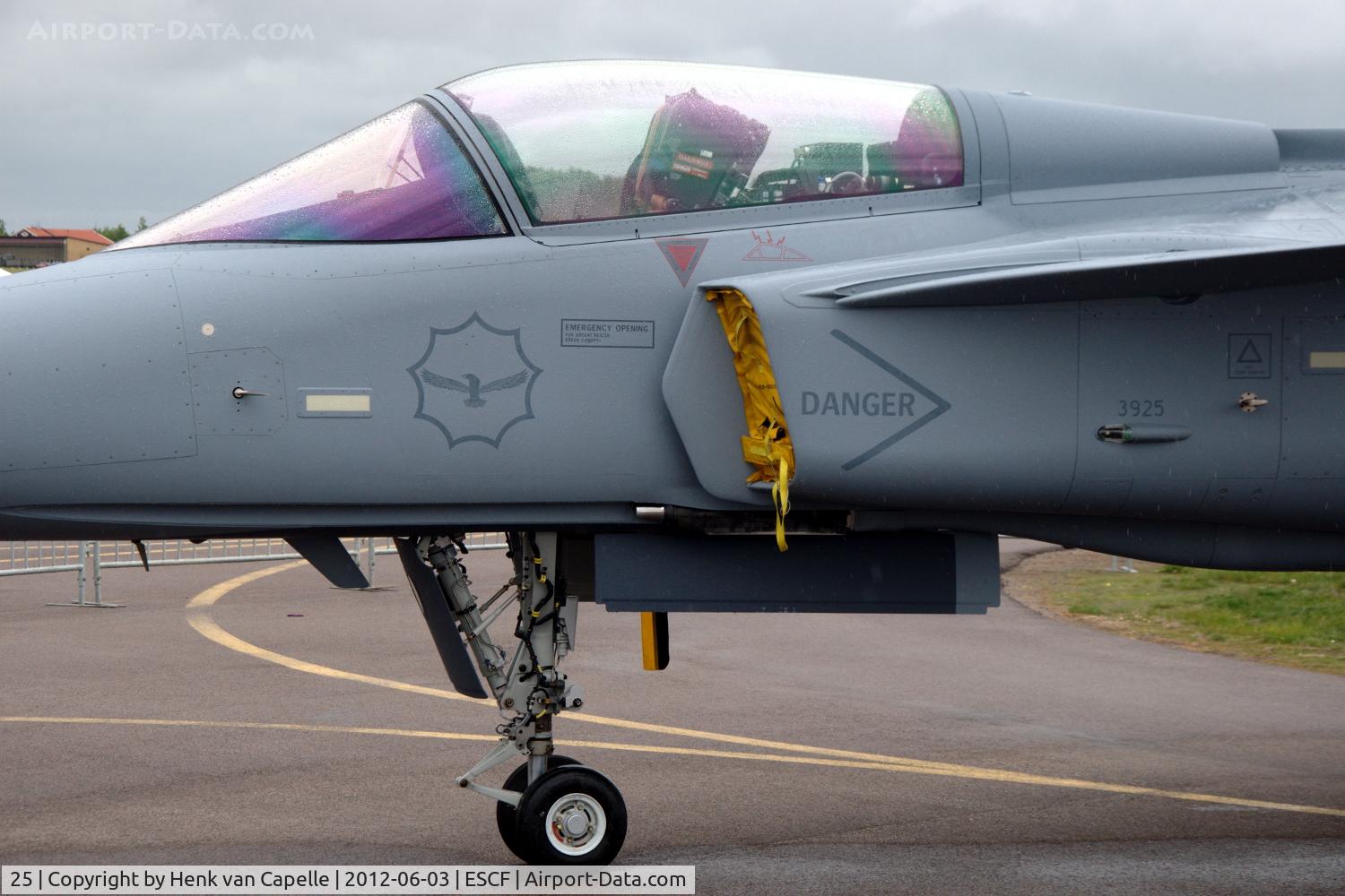 25, Saab JAS-39C Gripen C/N 392116, Saab Gripen of the South African Air Force at Malmen Air base, Sweden.