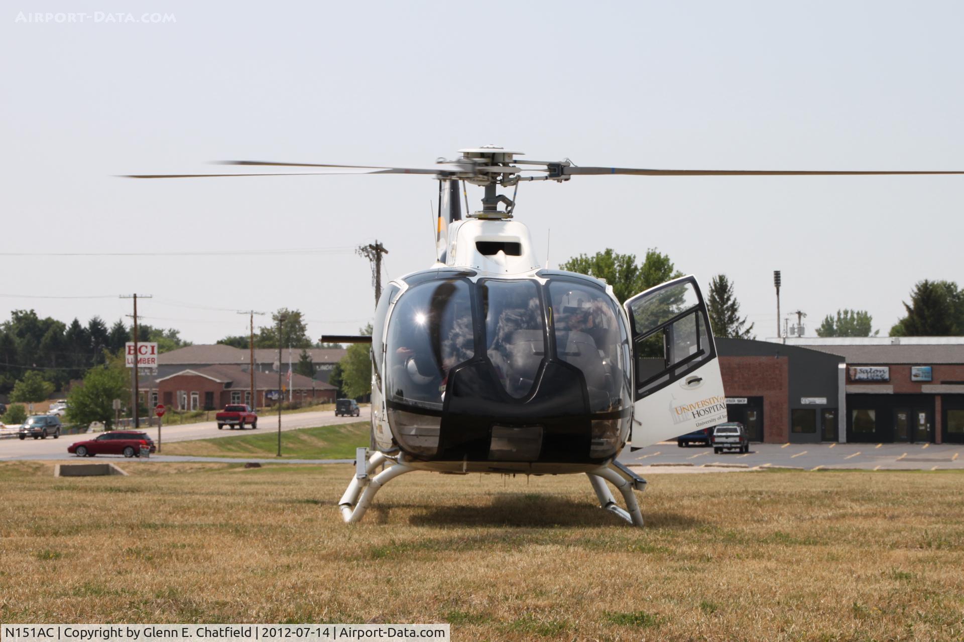 N151AC, 2003 Eurocopter EC-130B-4 (AS-350B-4) C/N 3732, The aircraft has arrived for display at grand opening of shopping center.