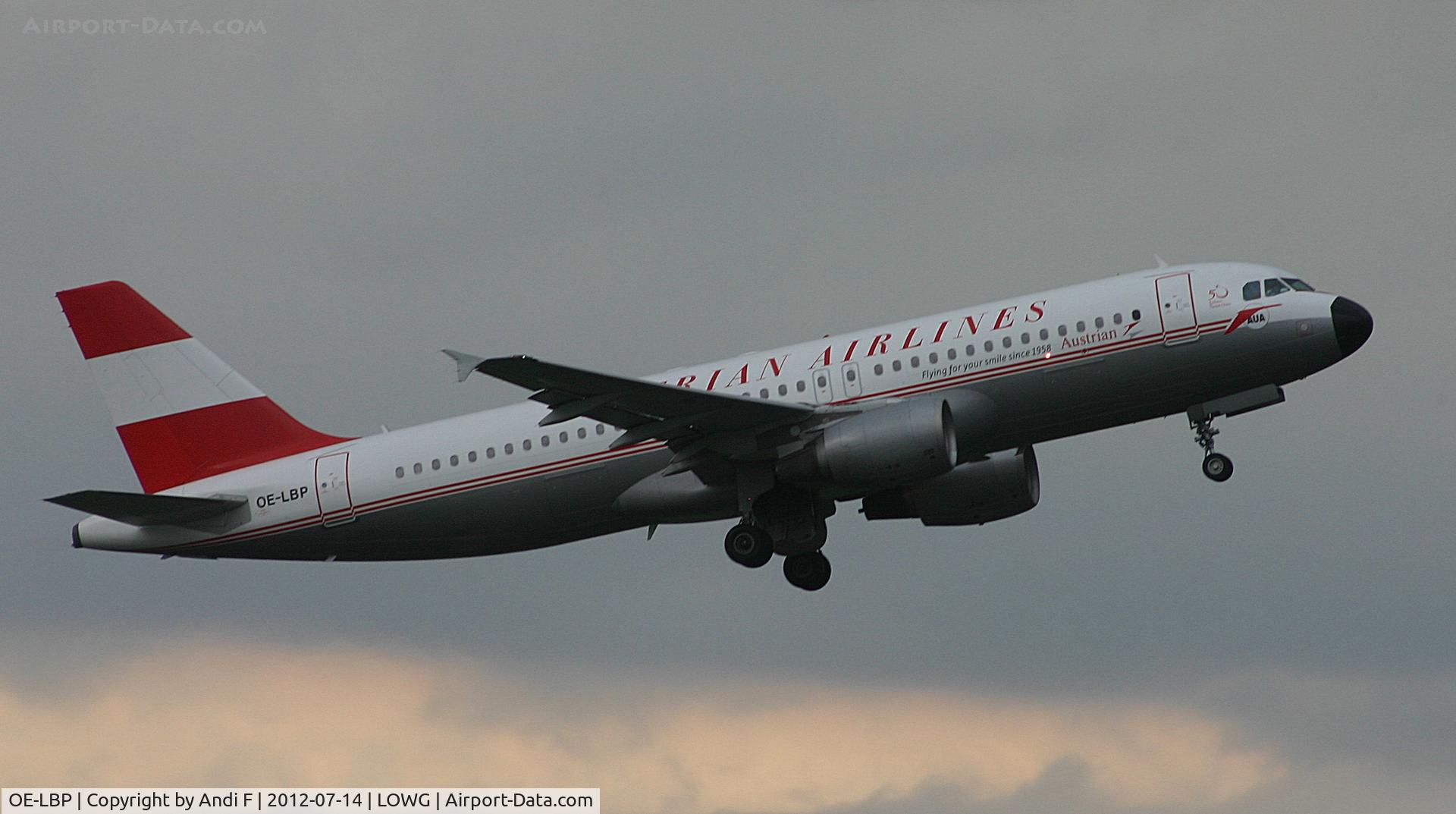 OE-LBP, 1998 Airbus A320-214 C/N 797, Austrian Airlines Airbus A320-214 - Retro