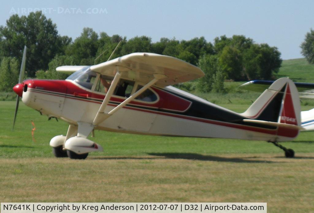 N7641K, 1950 Piper PA-20 Pacer C/N 20-459, 2012 Starbuck Fly-in Breakfast