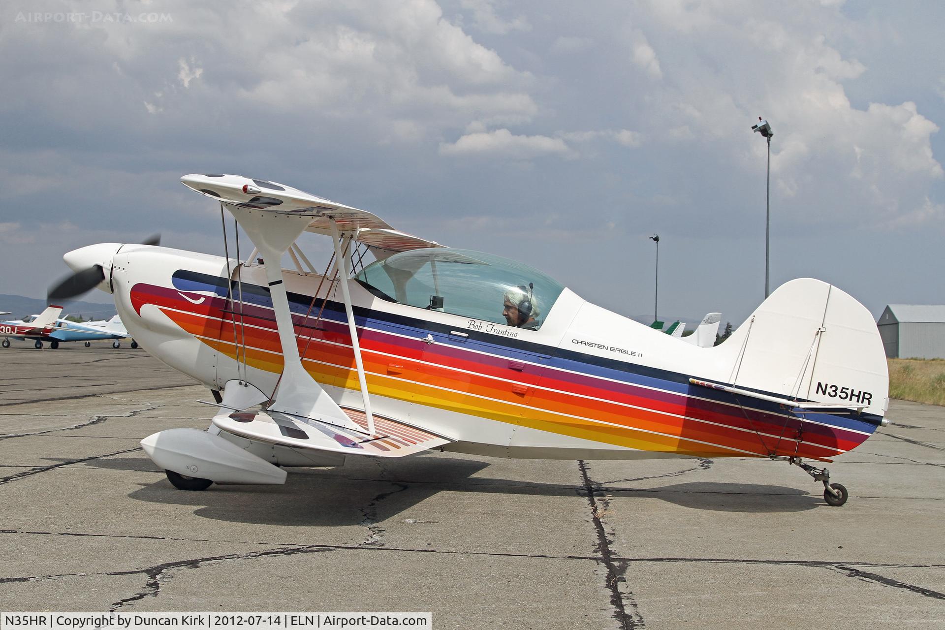 N35HR, Christen Eagle II C/N ROSS 0011, Taxiing out before a thunderstorm hits