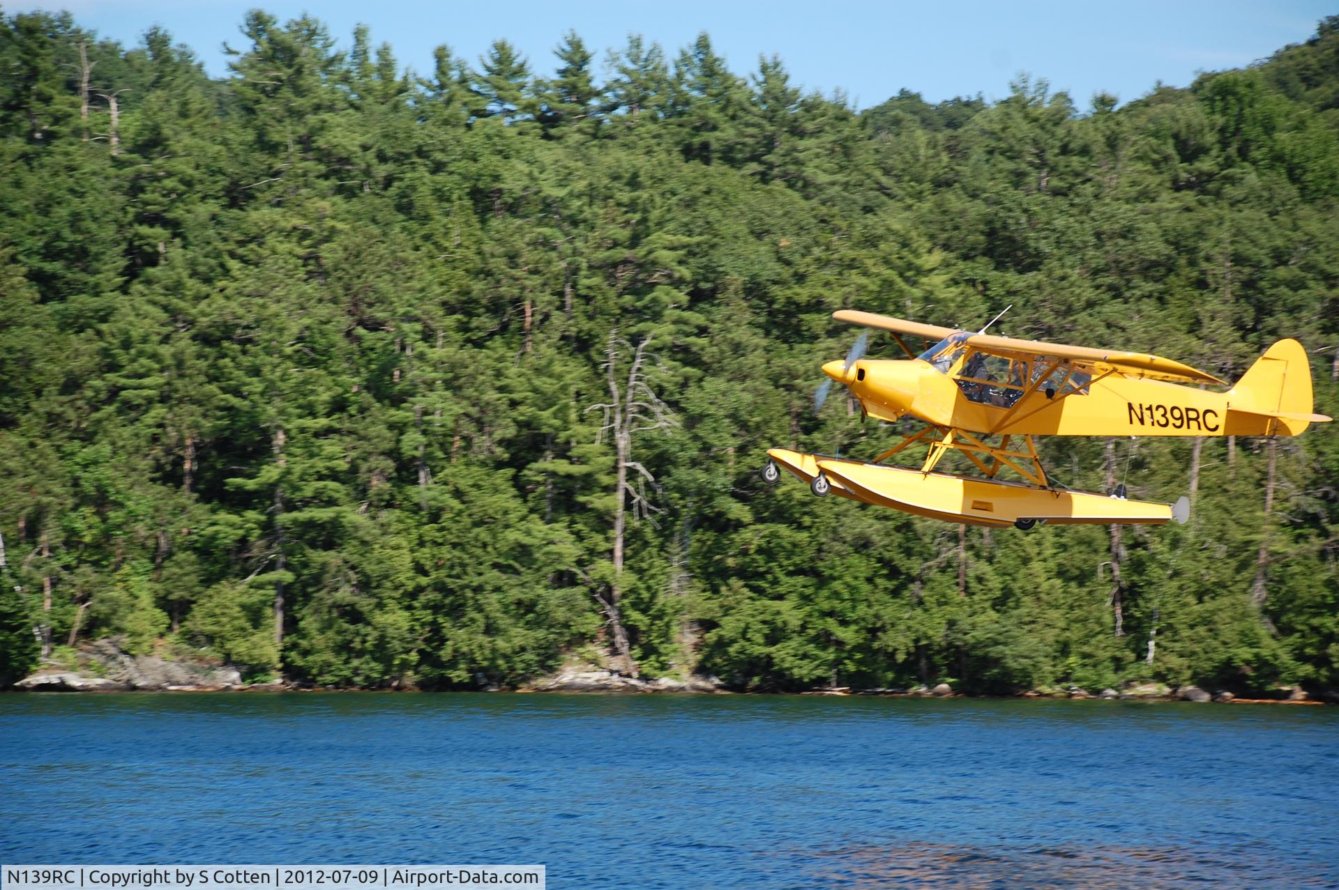 N139RC, Piper PA-18 Replica C/N TC0804047, Lake George NY near Gull Bay