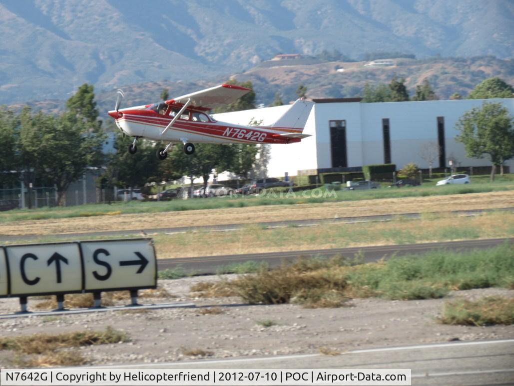 N7642G, 1970 Cessna 172L C/N 17259342, Appears to leap into the air before taxiway Cocco