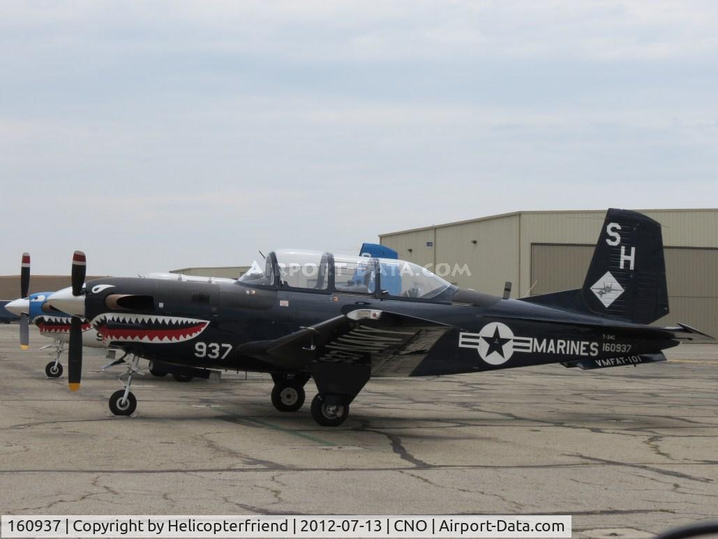 160937, Beech T-34C Turbo Mentor C/N GL-123, Parked in the paintshop area