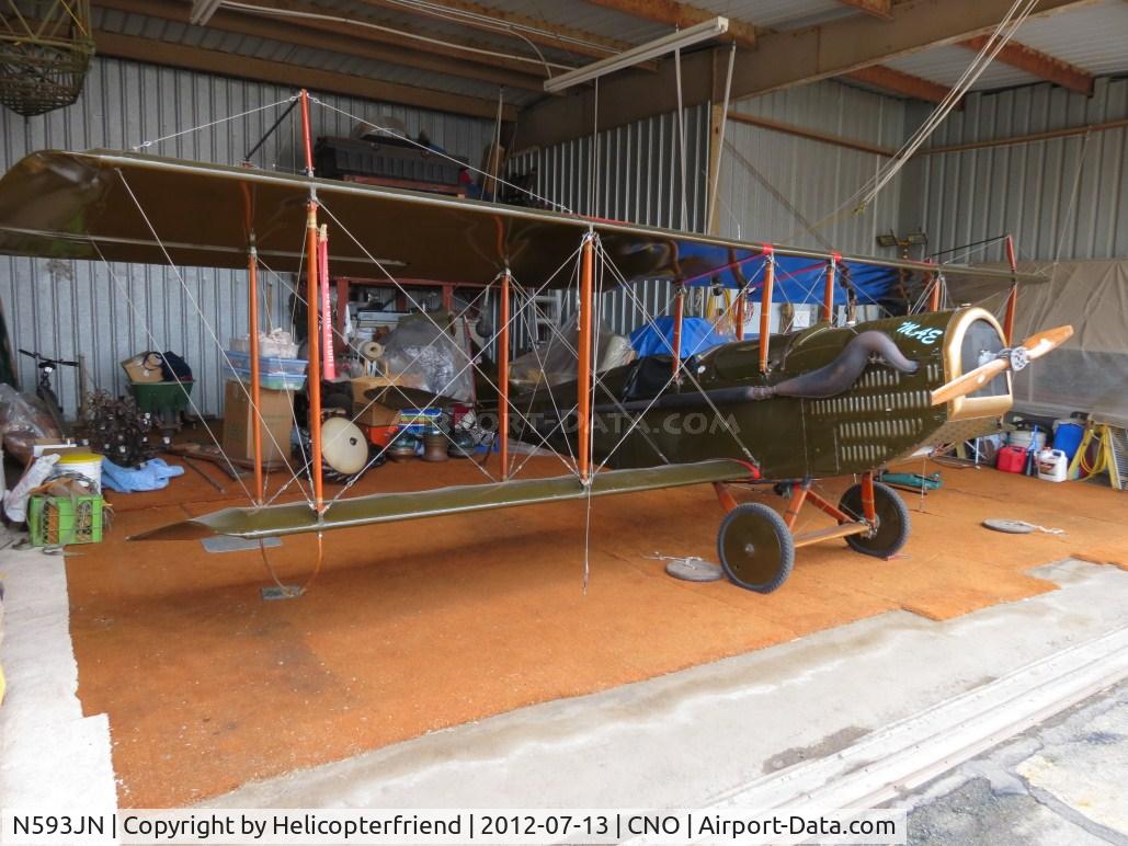 N593JN, 1994 Curtiss JN-4 Jenny Replica C/N 000113, Replica Jenny parked in her hanger