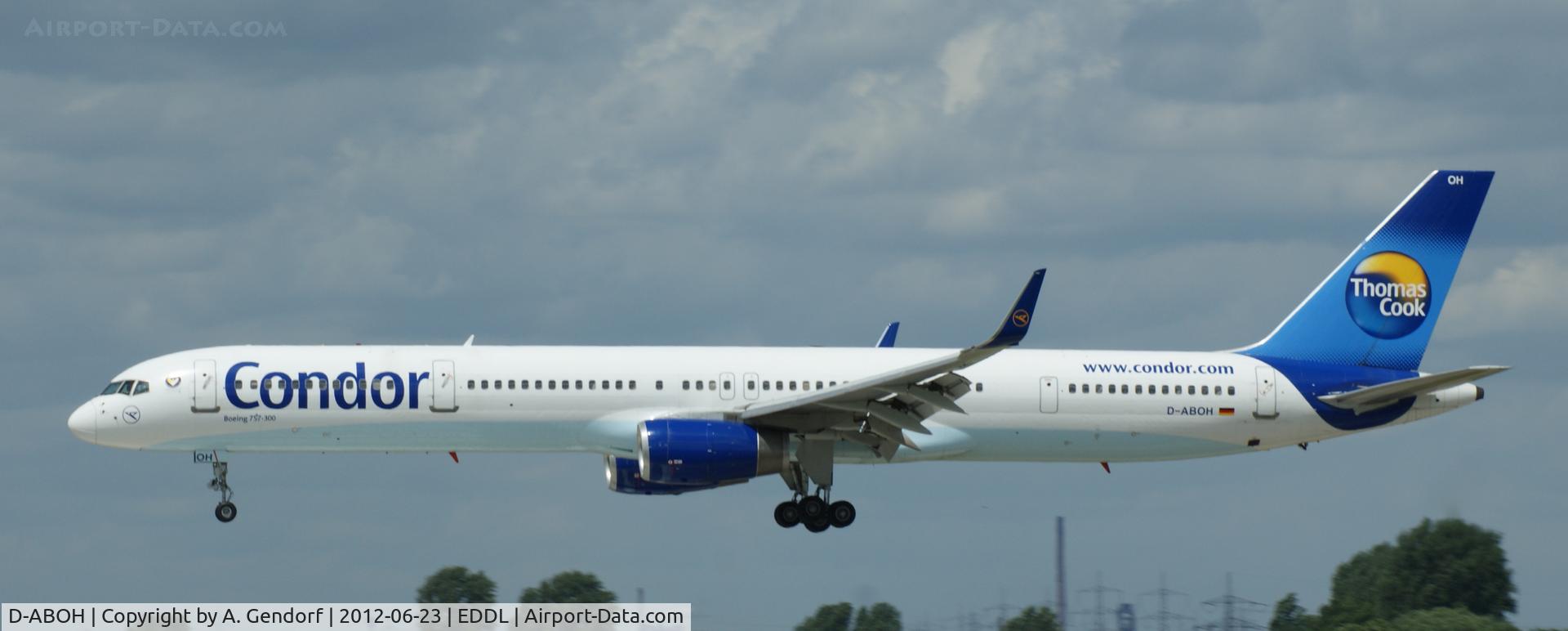 D-ABOH, 1999 Boeing 757-330 C/N 30030, Condor, on short finals RWY 23L at Düsseldorf Int´l (EDDL)