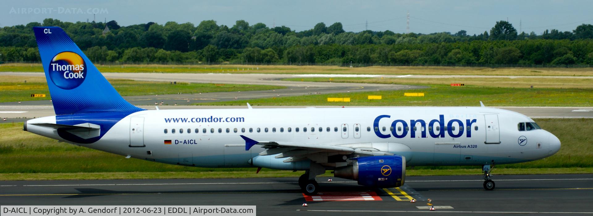 D-AICL, 2001 Airbus A320-212 C/N 1437, Condor, seen here on the taxiway at Düsseldorf Int´l (EDDL)