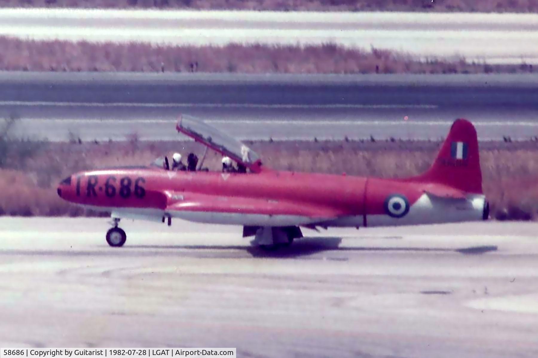 58686, 1958 Lockheed T-33A Shooting Star C/N 580-1655, TR-686 Greek Air Force T33 going out on a training mission