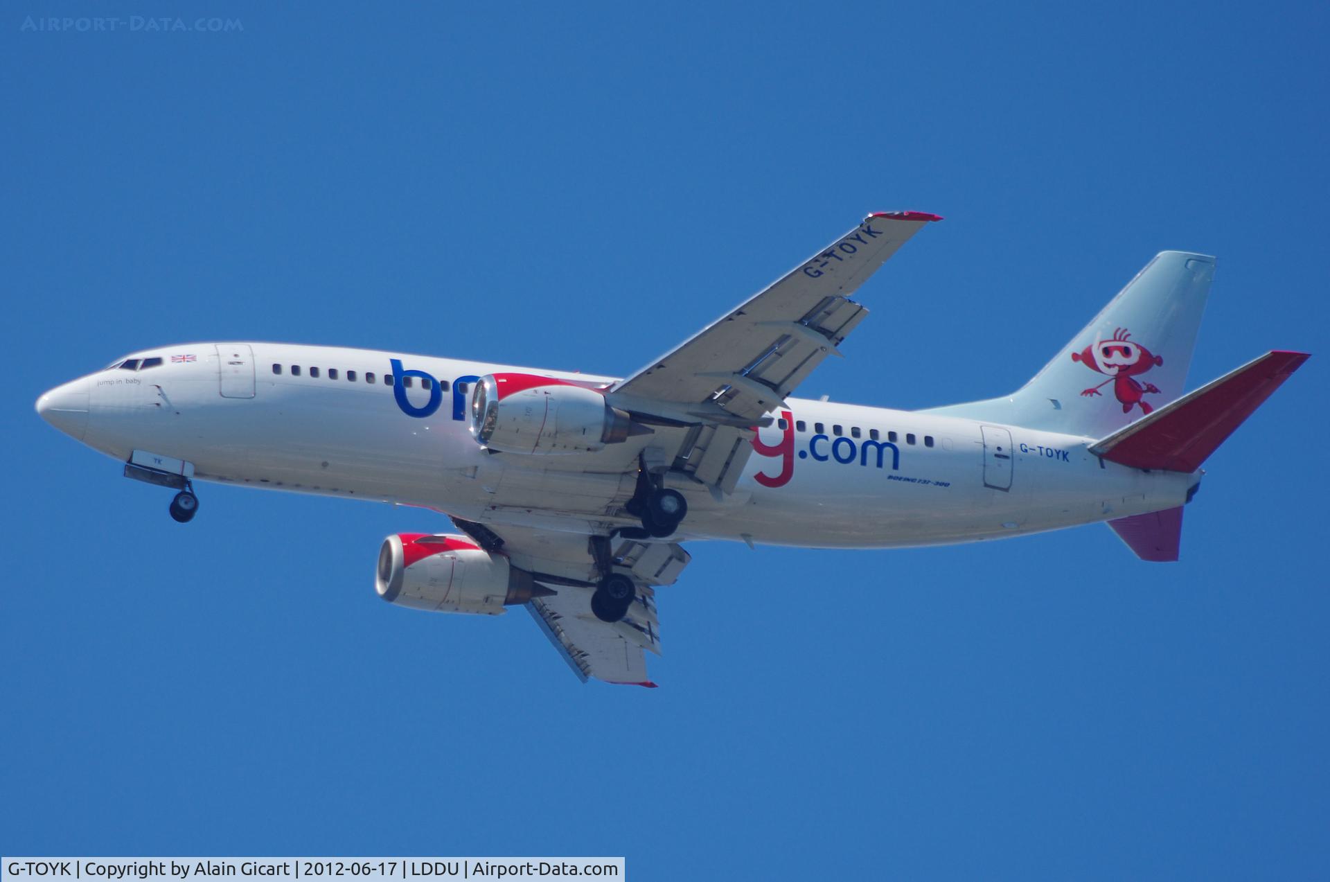 G-TOYK, 1997 Boeing 737-33R C/N 28870, Approach Dubrovnik airport